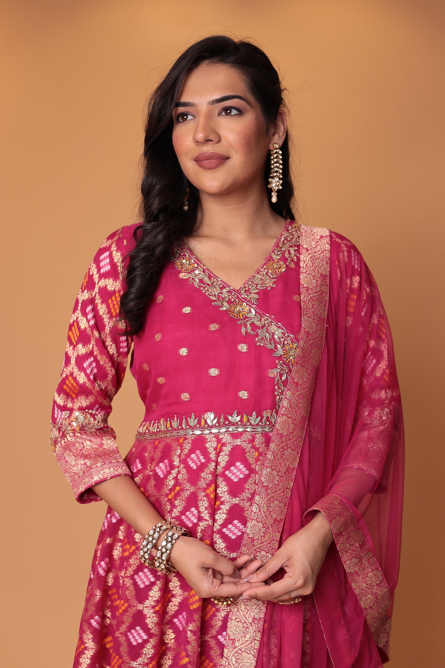 Ghatchola Anarkali Georgette Suit with Gota Patti, Thread and Zardozi work