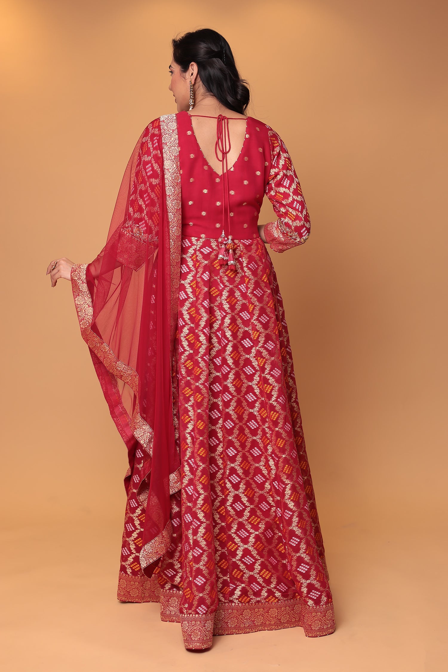 Ghatchola Anarkali Georgette Suit with Gota Patti, Thread and Zardozi work