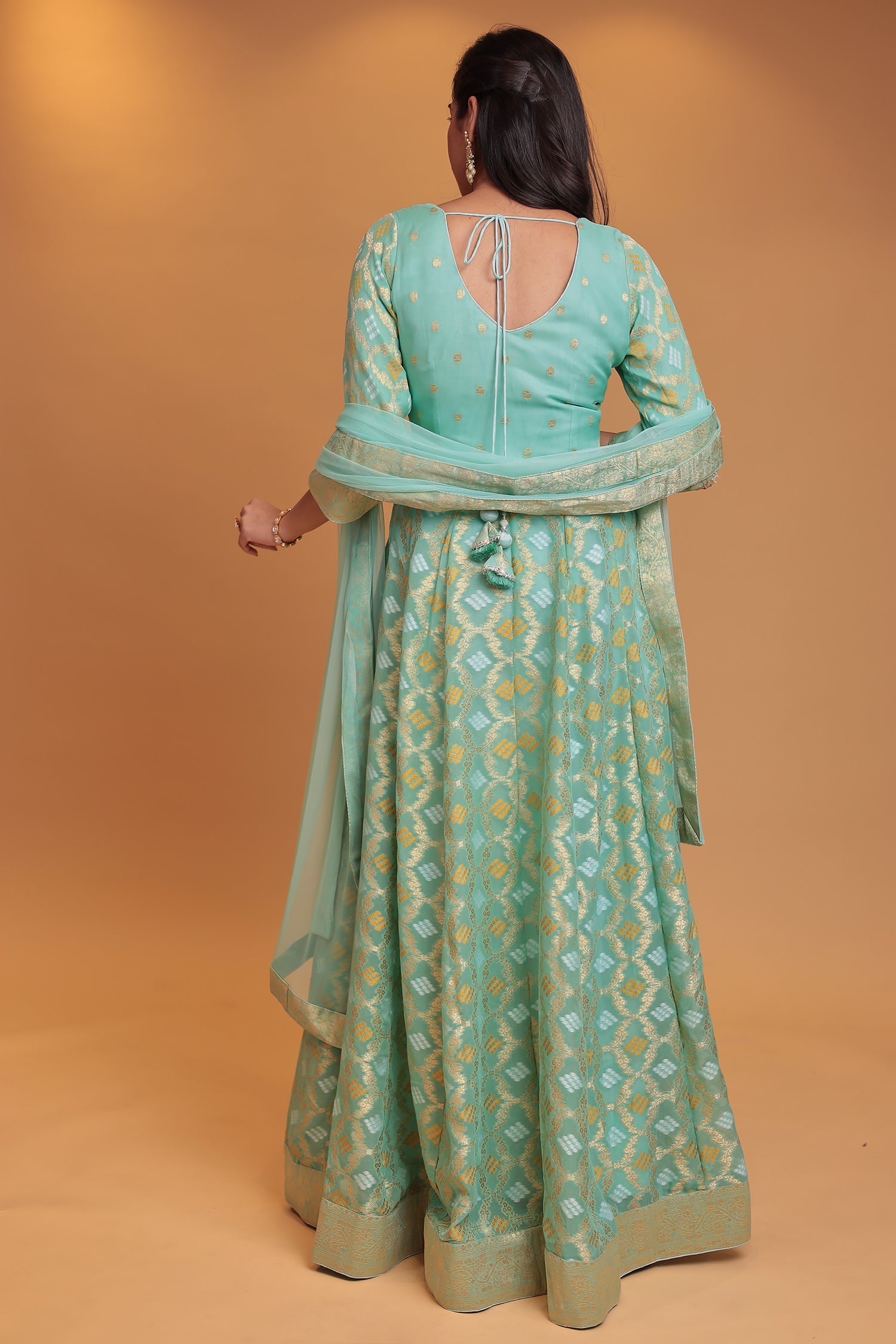 Ghatchola Anarkali Georgette Suit with Gota Patti, Thread and Zardozi work