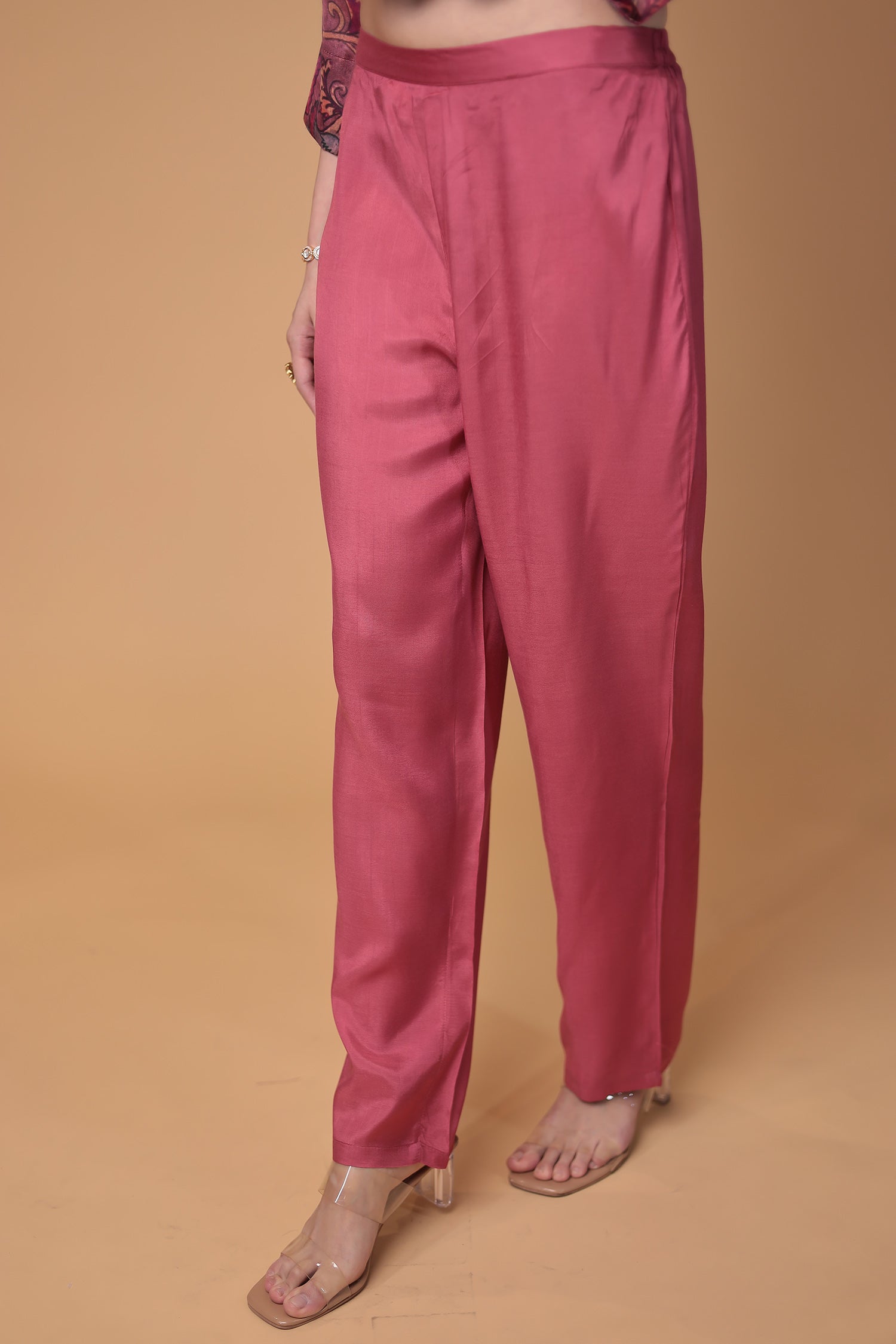 Silk Suit Stitched with Thread and Zardozi work