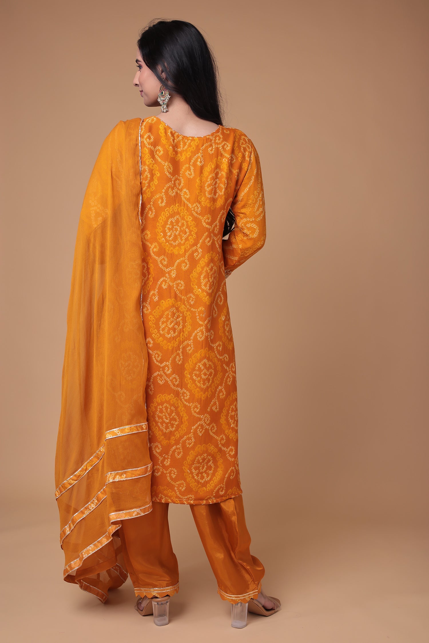 Georgette Suit with Bandhej, Gota Patti and Thread work