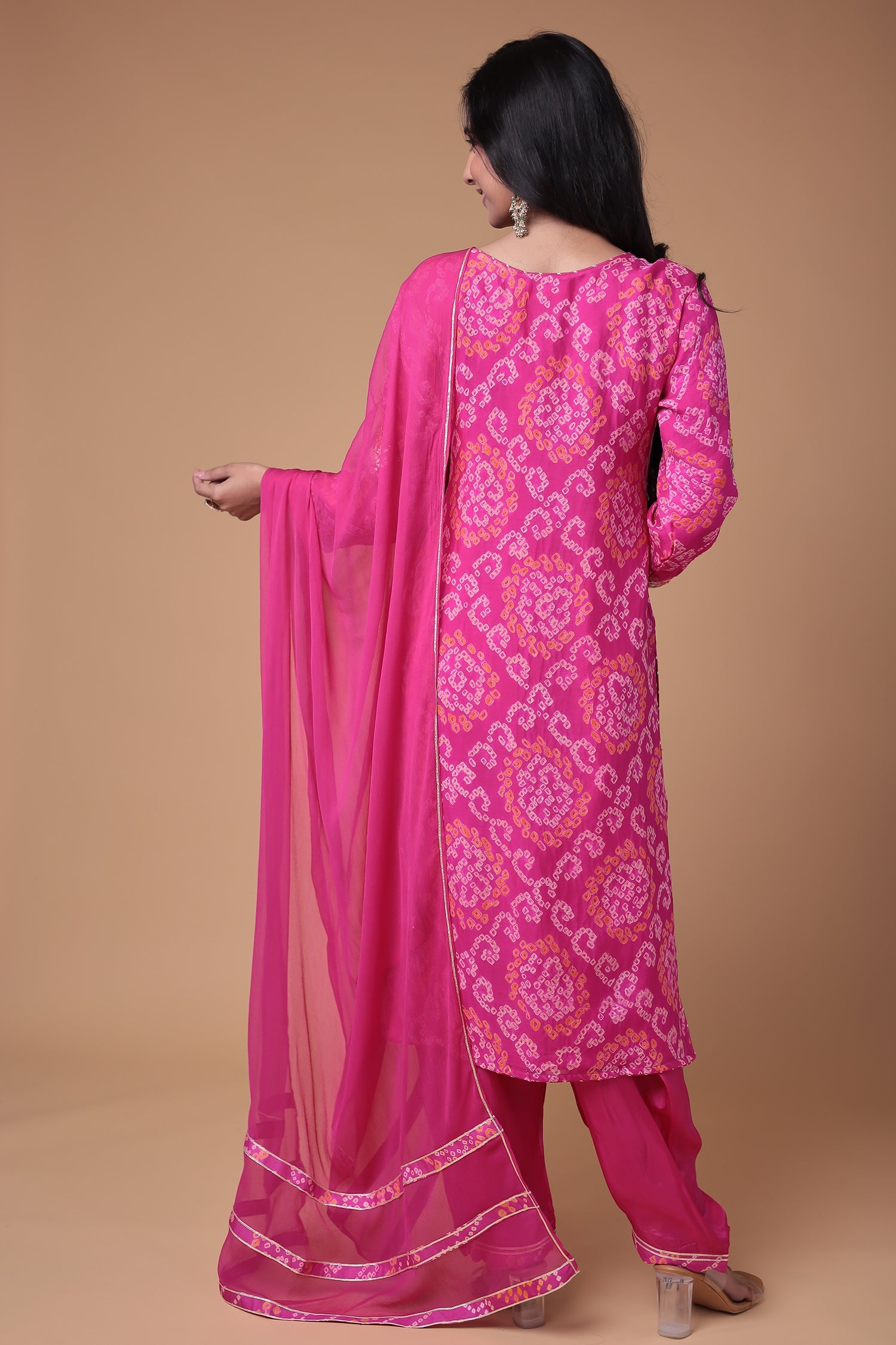 Georgette Suit with Bandhej, Gota Patti and Thread work