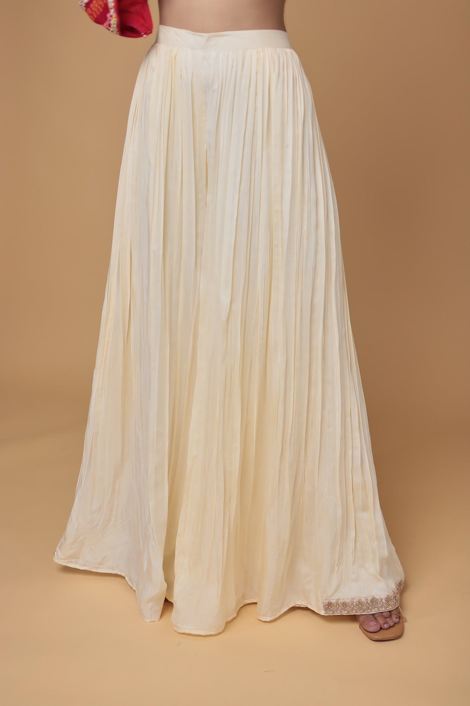 Bandhej Chinon Georgette Suit with Pearl and Thread work