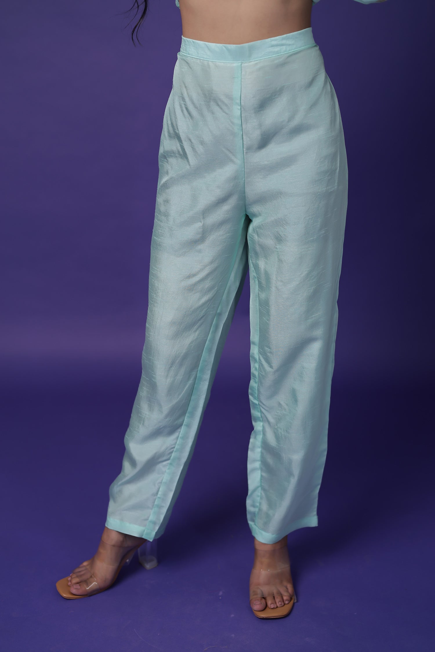 Soft organza Handloom Suit with Gota Patti, Thread and Zardozi work