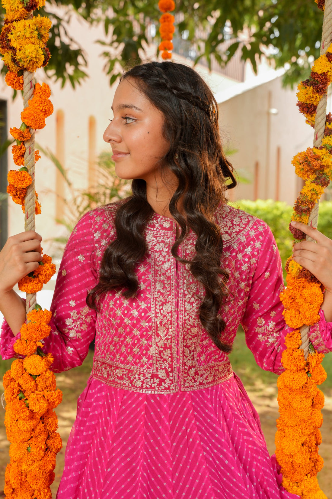 Mothra Anarkali Georgette Suit with Pittan work