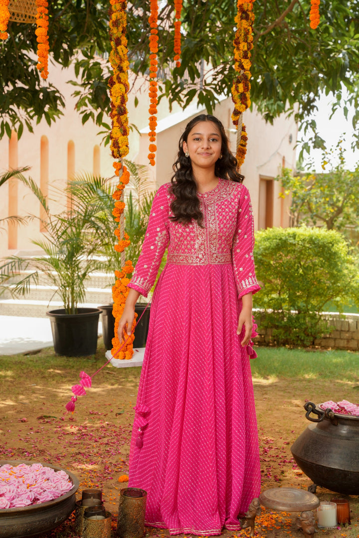 Mothra Anarkali Georgette Suit with Pittan work