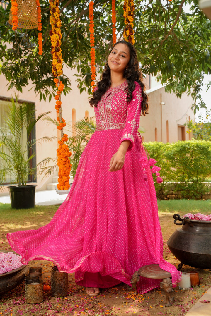 Mothra Anarkali Georgette Suit with Pittan work
