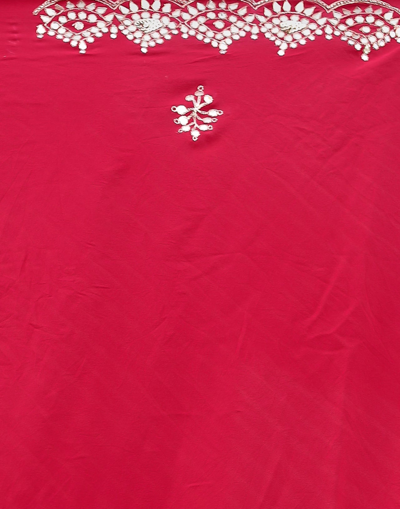 Leheriya Georgette Saree with Aari and Gota Patti work