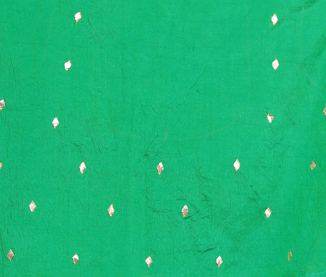 Floral Print Silk Saree with Gota Patti work
