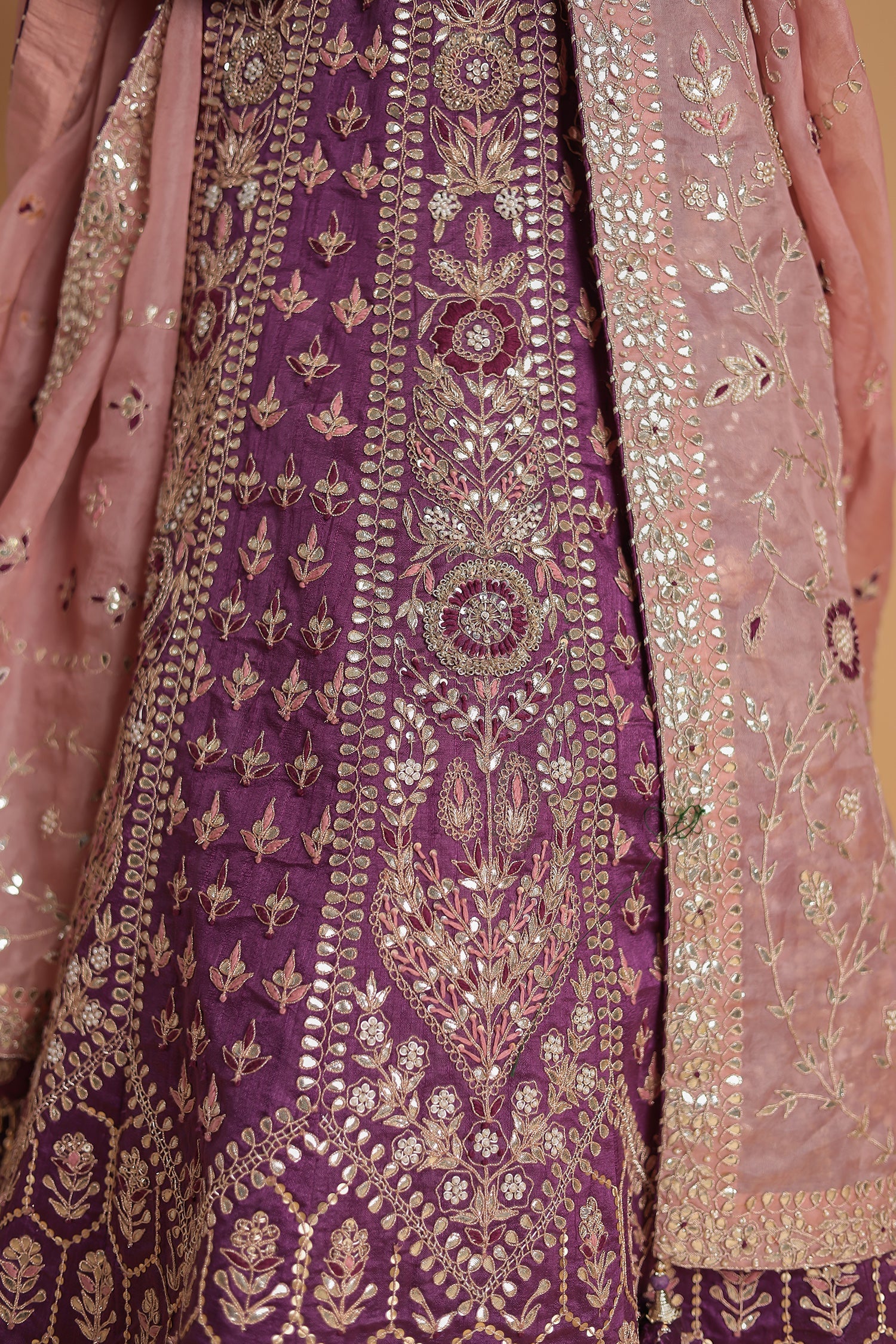 Silk Lehenga with Gota Patti and Exquisite Embroidery