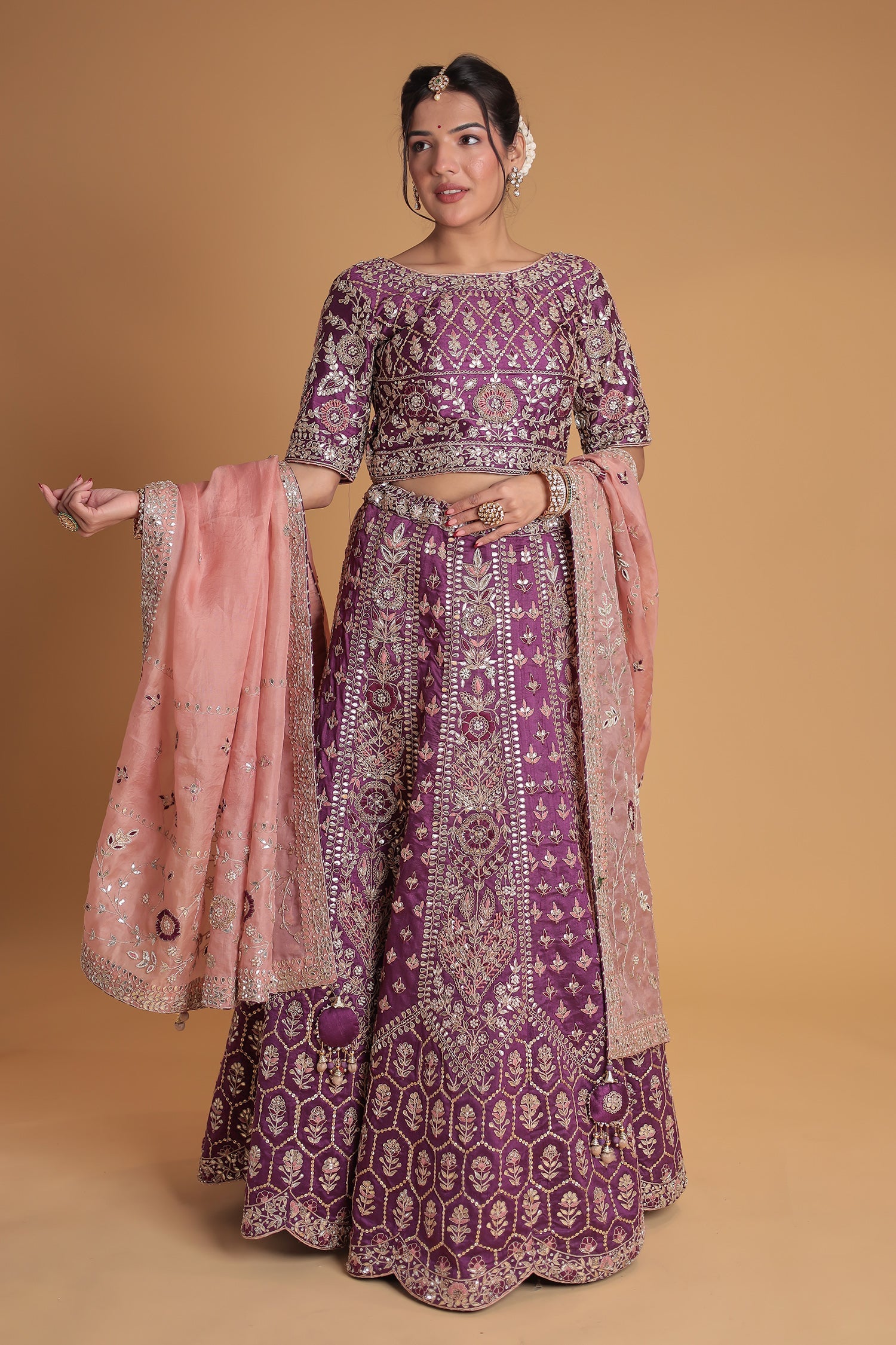 Silk Lehenga with Gota Patti and Exquisite Embroidery