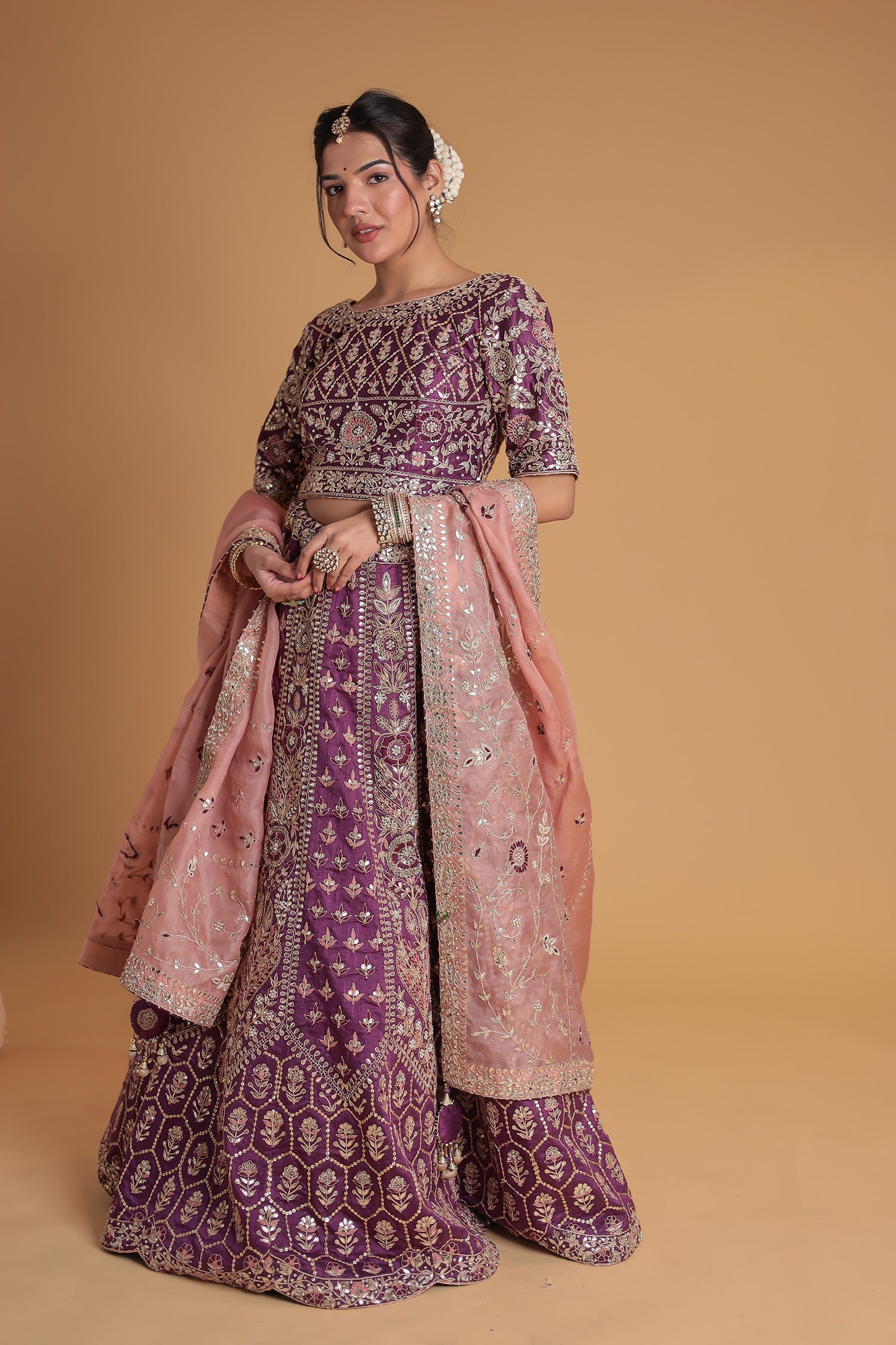 Silk Lehenga with Gota Patti and Exquisite Embroidery