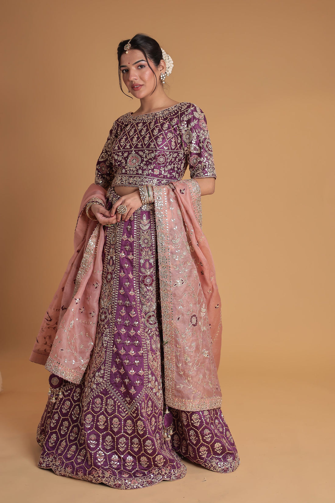 Silk Lehenga with Gota Patti and Exquisite Embroidery