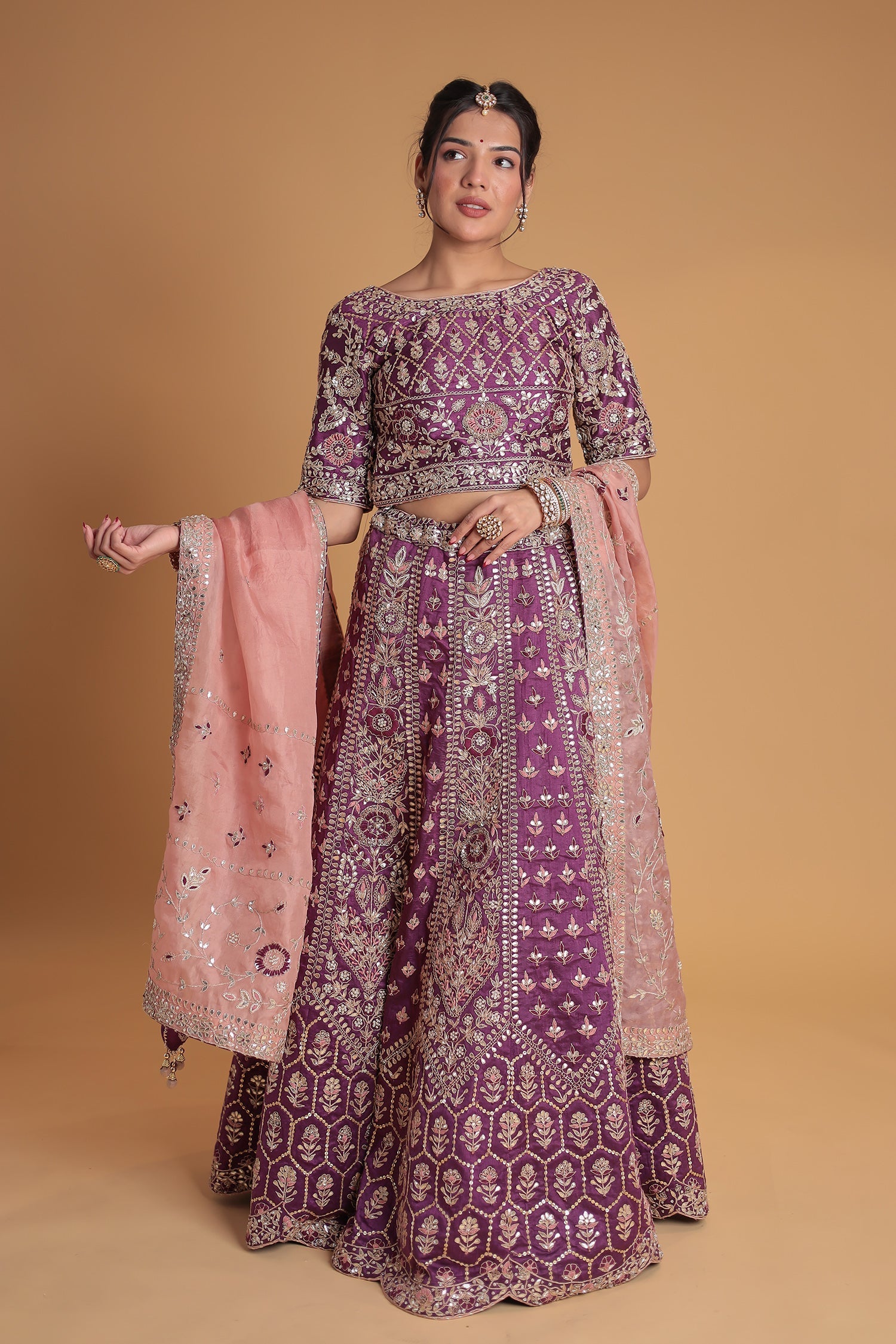 Silk Lehenga with Gota Patti and Exquisite Embroidery
