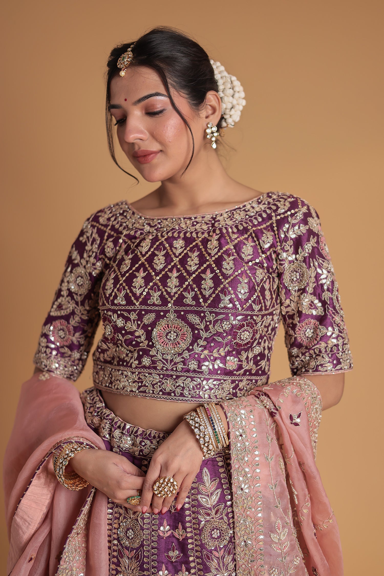 Silk Lehenga with Gota Patti and Exquisite Embroidery