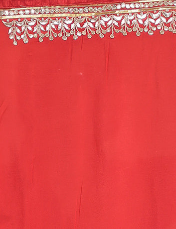 Bandhej Chiffon Saree with Gota Patti and Thread work