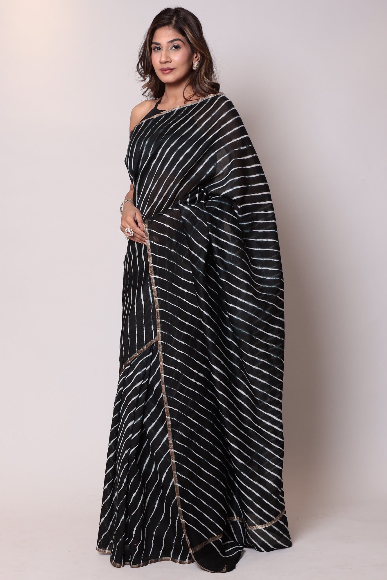 Leheriya Chanderi Cotton Saree