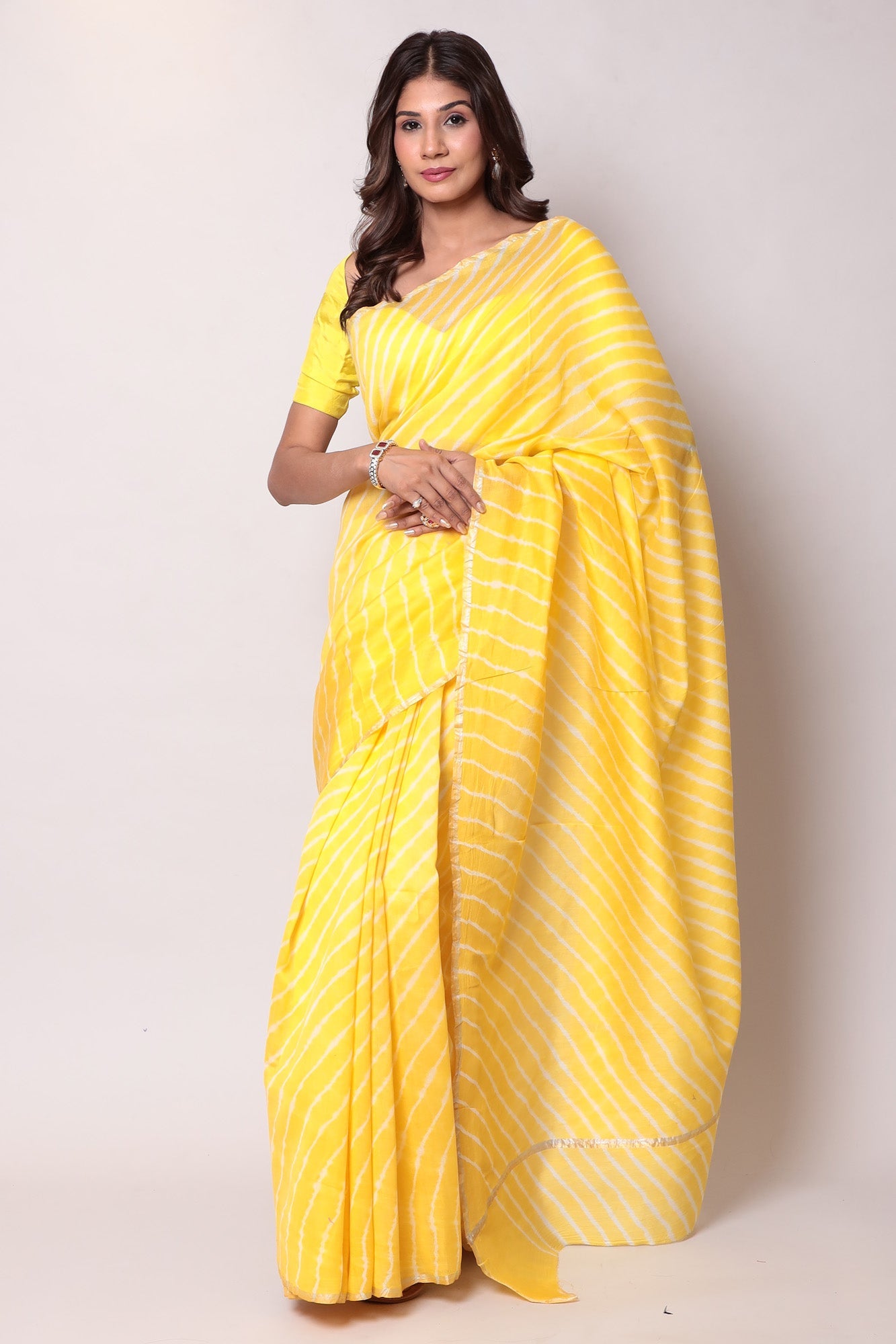 Leheriya Chanderi Cotton Saree