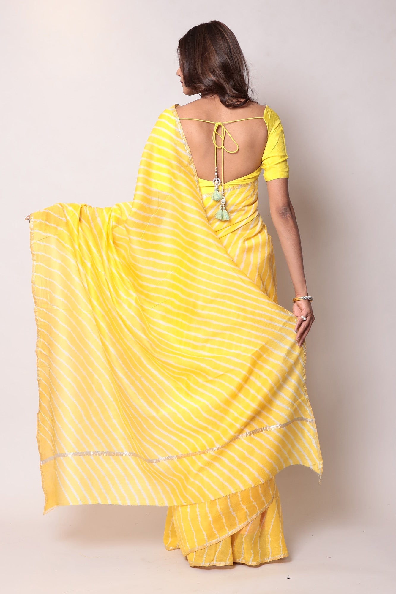 Leheriya Chanderi Cotton Saree