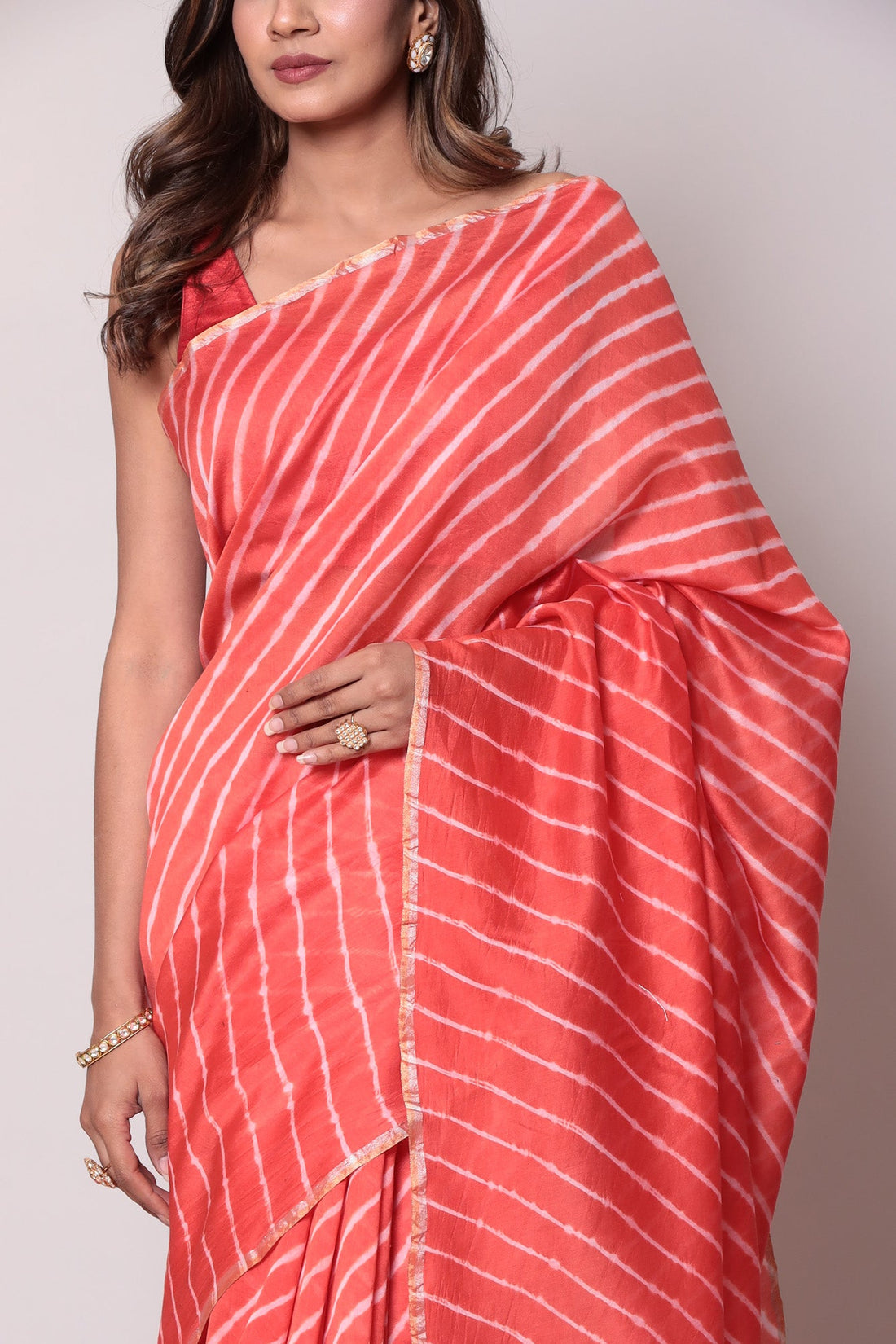 Leheriya Chanderi Cotton Saree