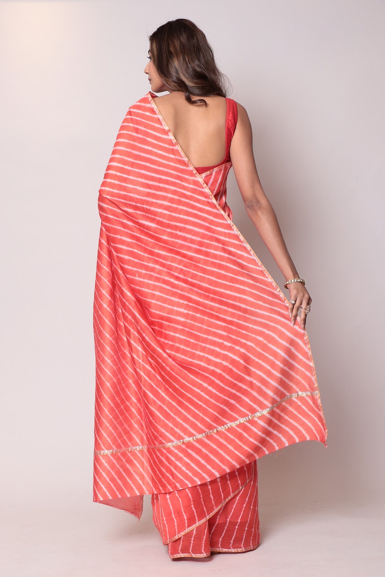 Leheriya Chanderi Cotton Saree