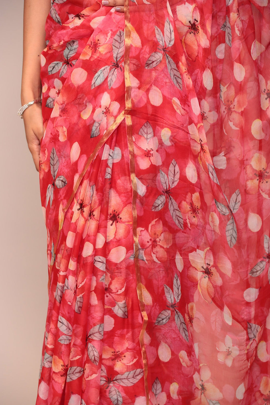 Digital Print Chiffon Saree