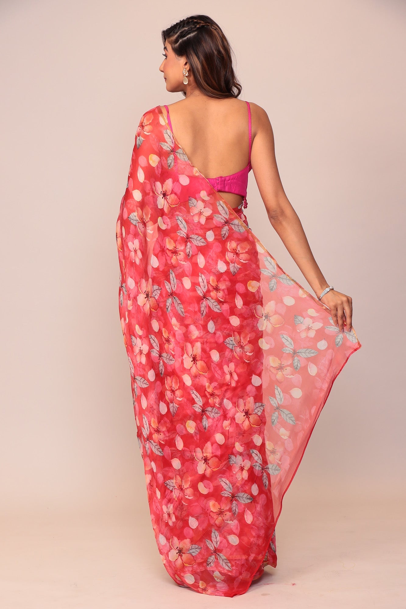 Digital Print Chiffon Saree