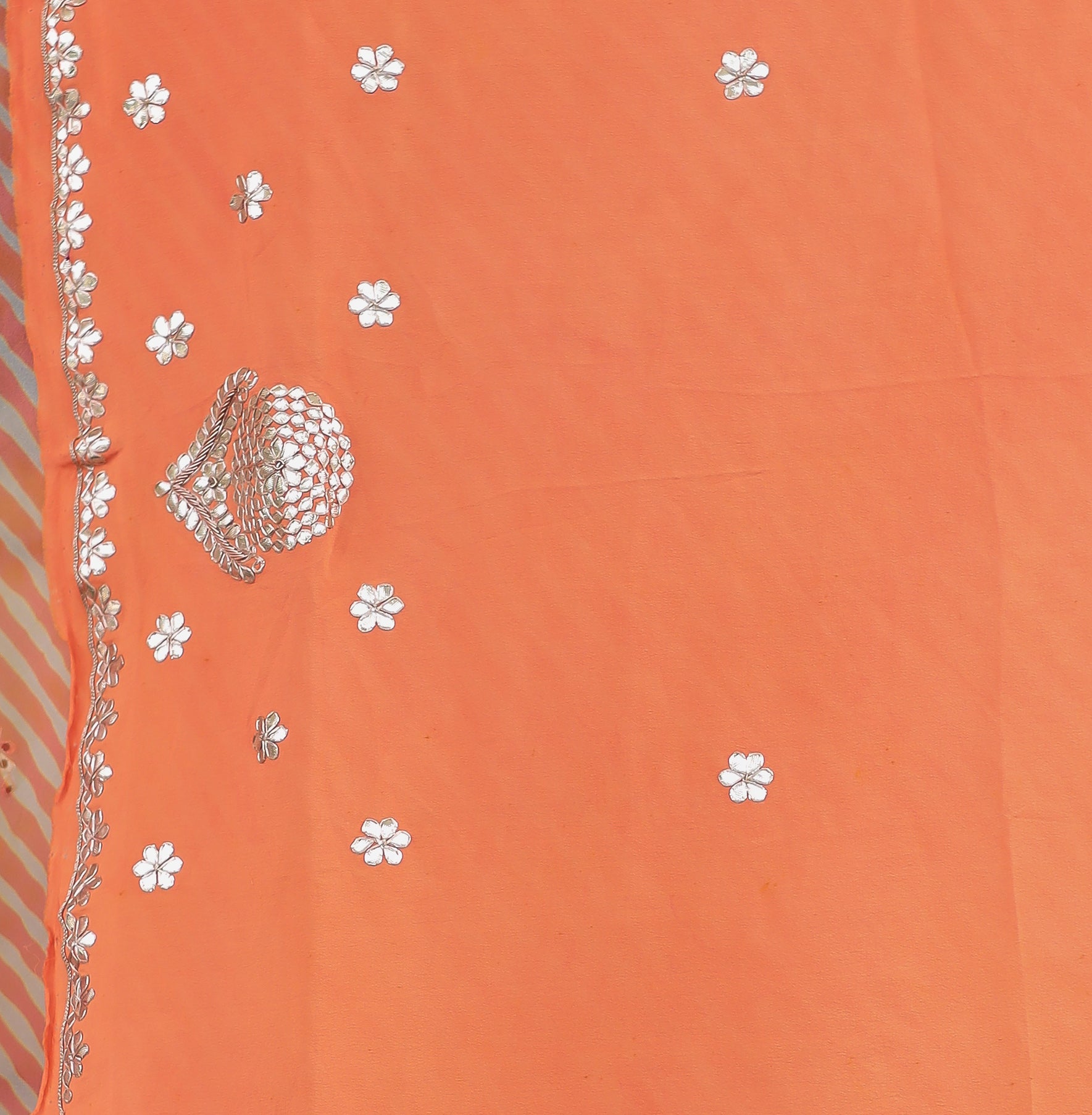 Bandhej Georgette Saree with Dori, Gota Patti and Thread work