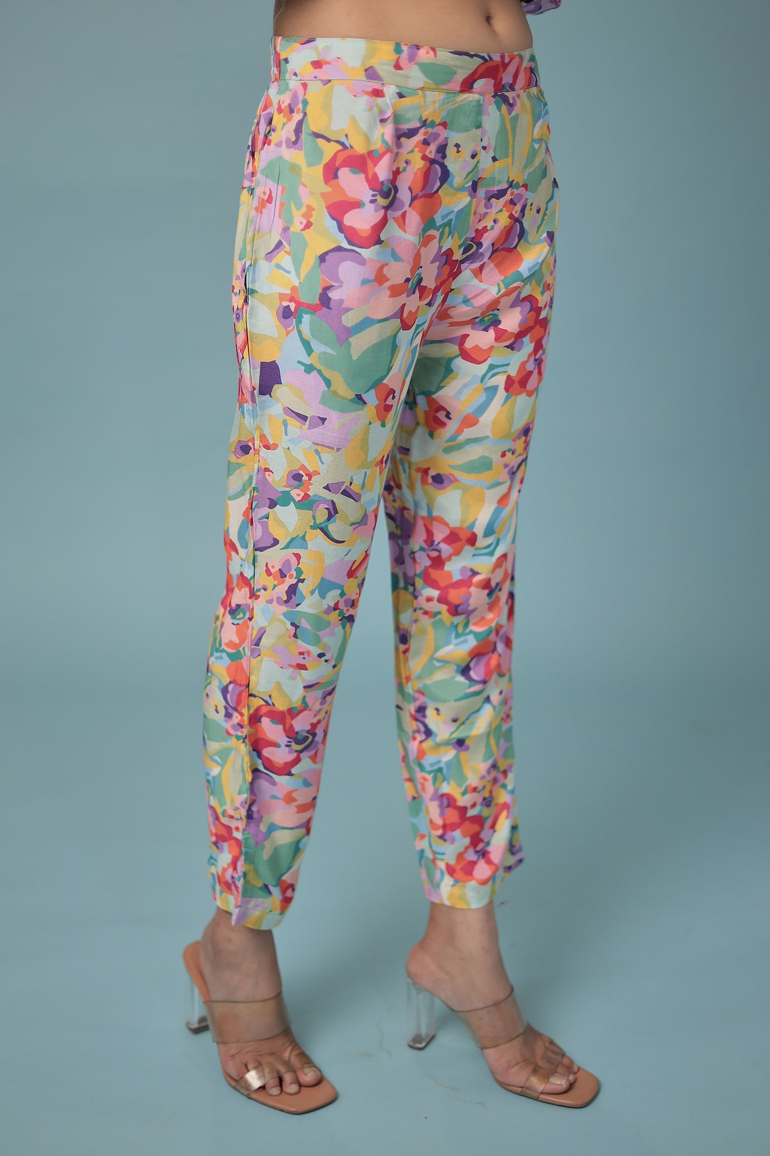 Printed Silk Blend Co Ords Set