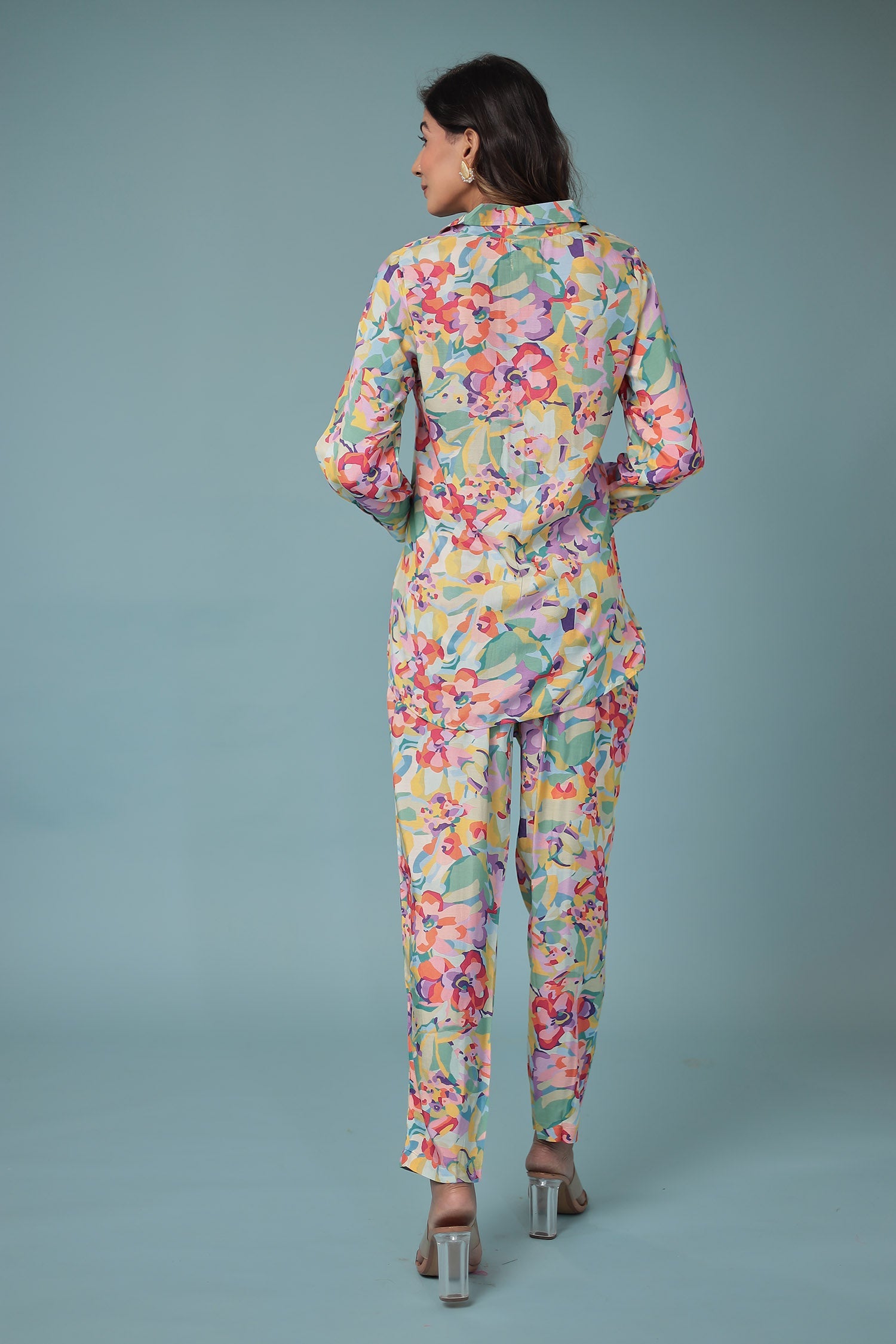 Printed Silk Blend Co Ords Set