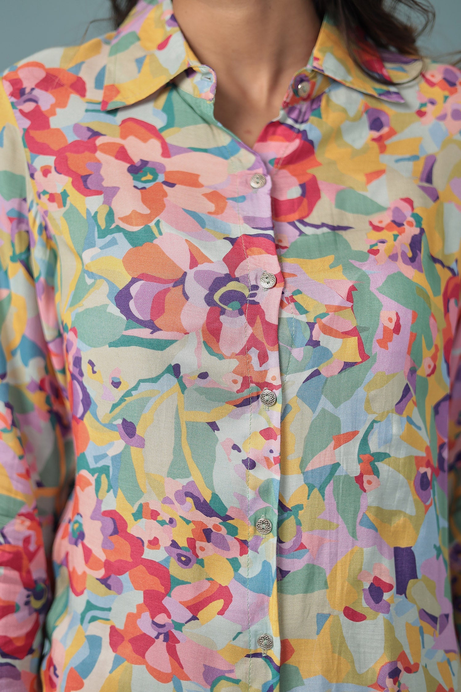 Printed Silk Blend Co Ords Set