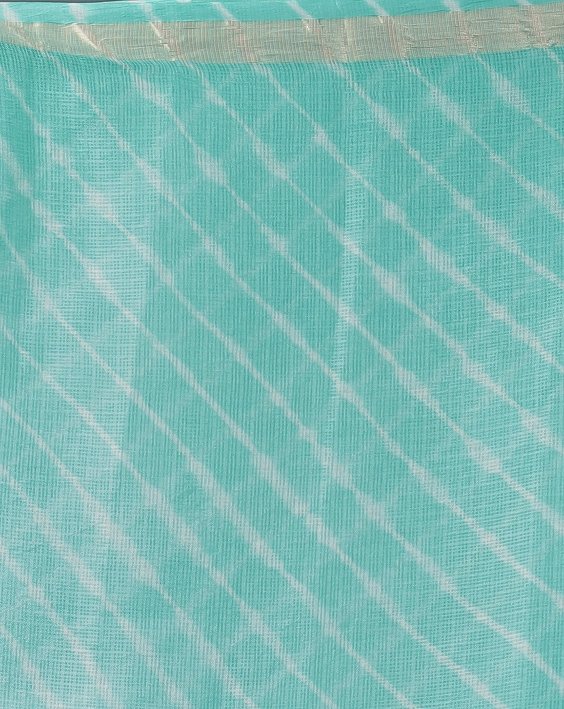 Kota Doria Silk Leheriya Saree with Zari work.