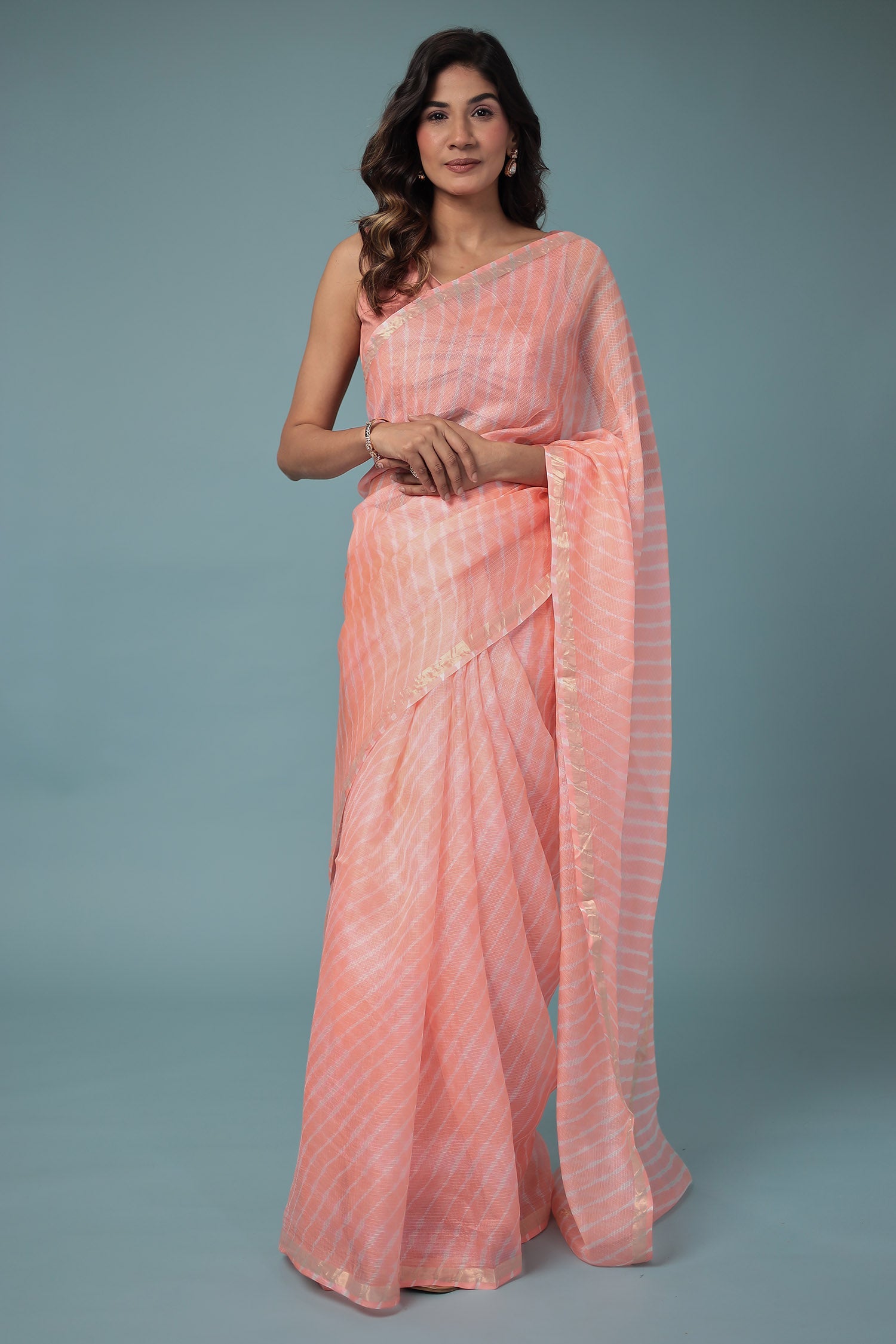 Kota Doria Silk Leheriya Saree