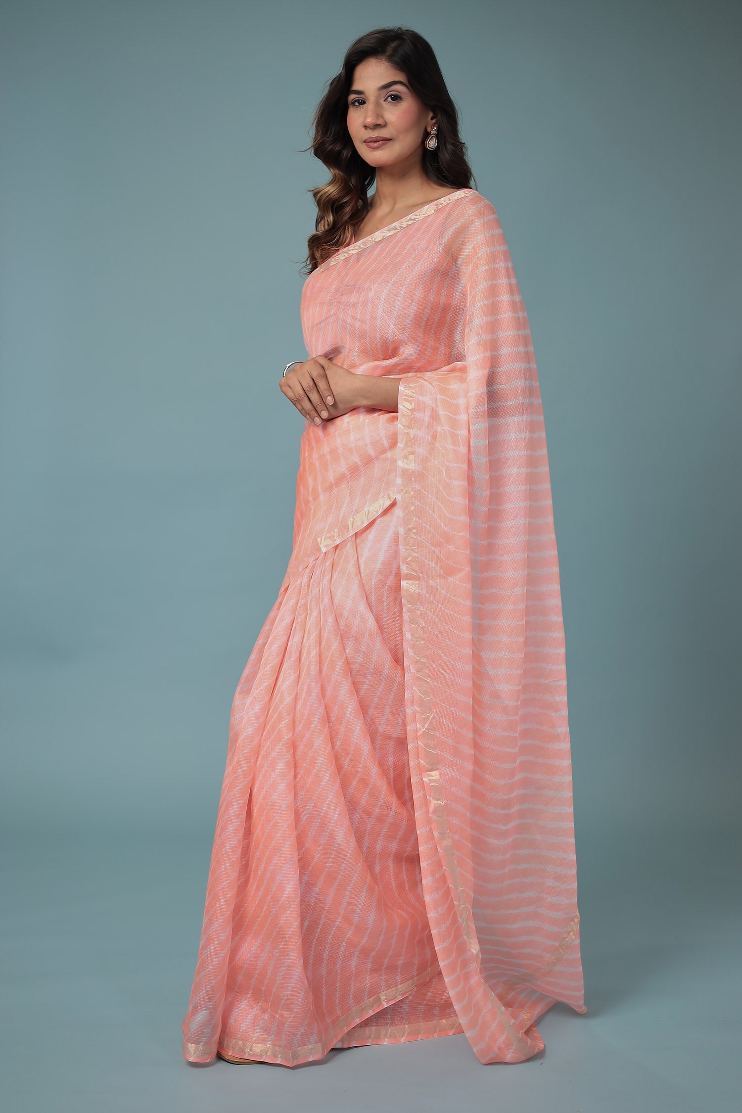 Kota Doria Silk Leheriya Saree