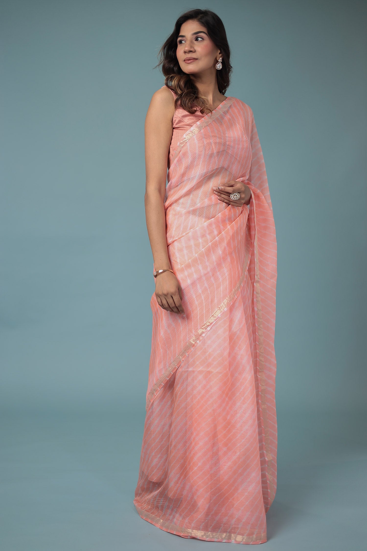 Kota Doria Silk Leheriya Saree