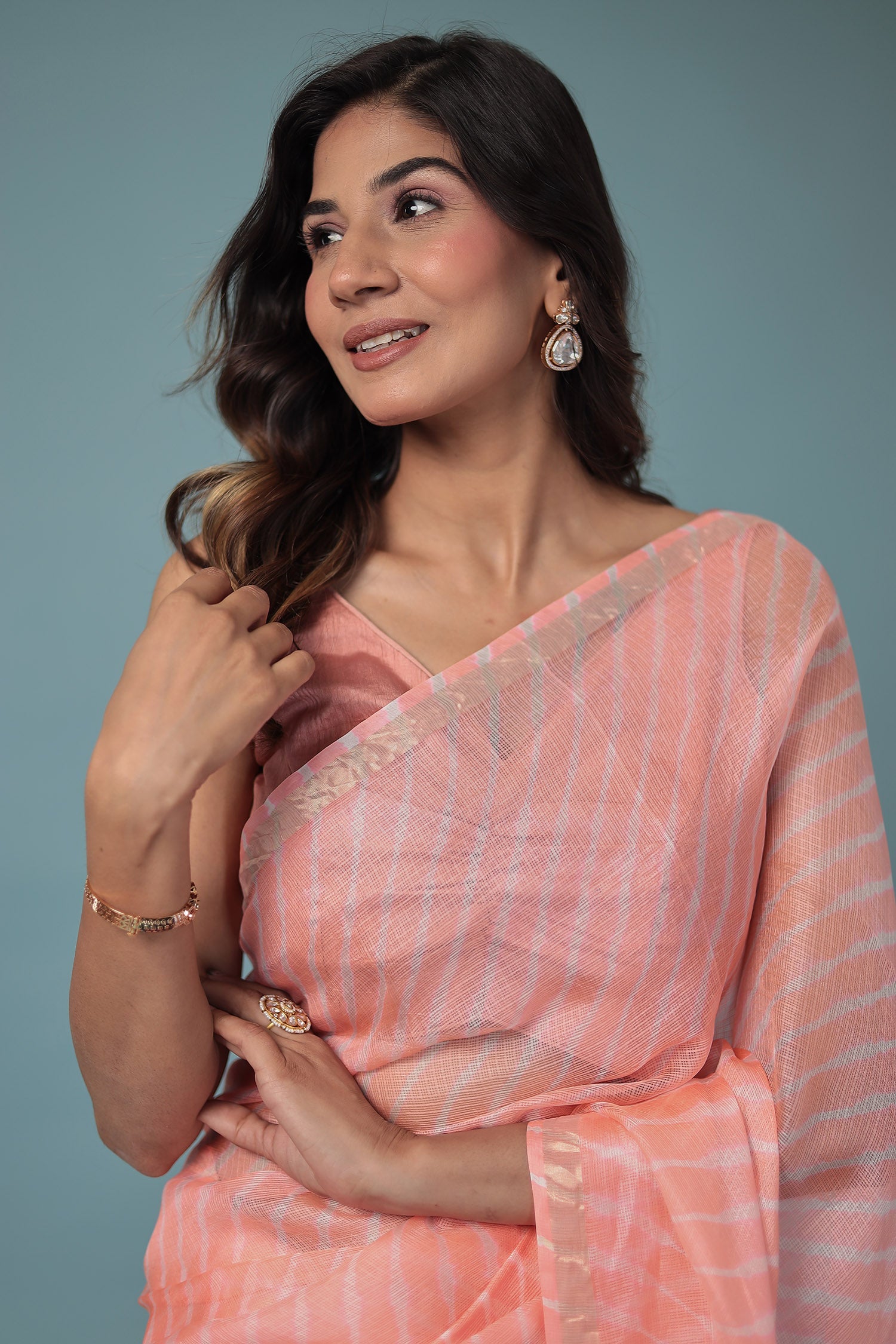 Kota Doria Silk Leheriya Saree