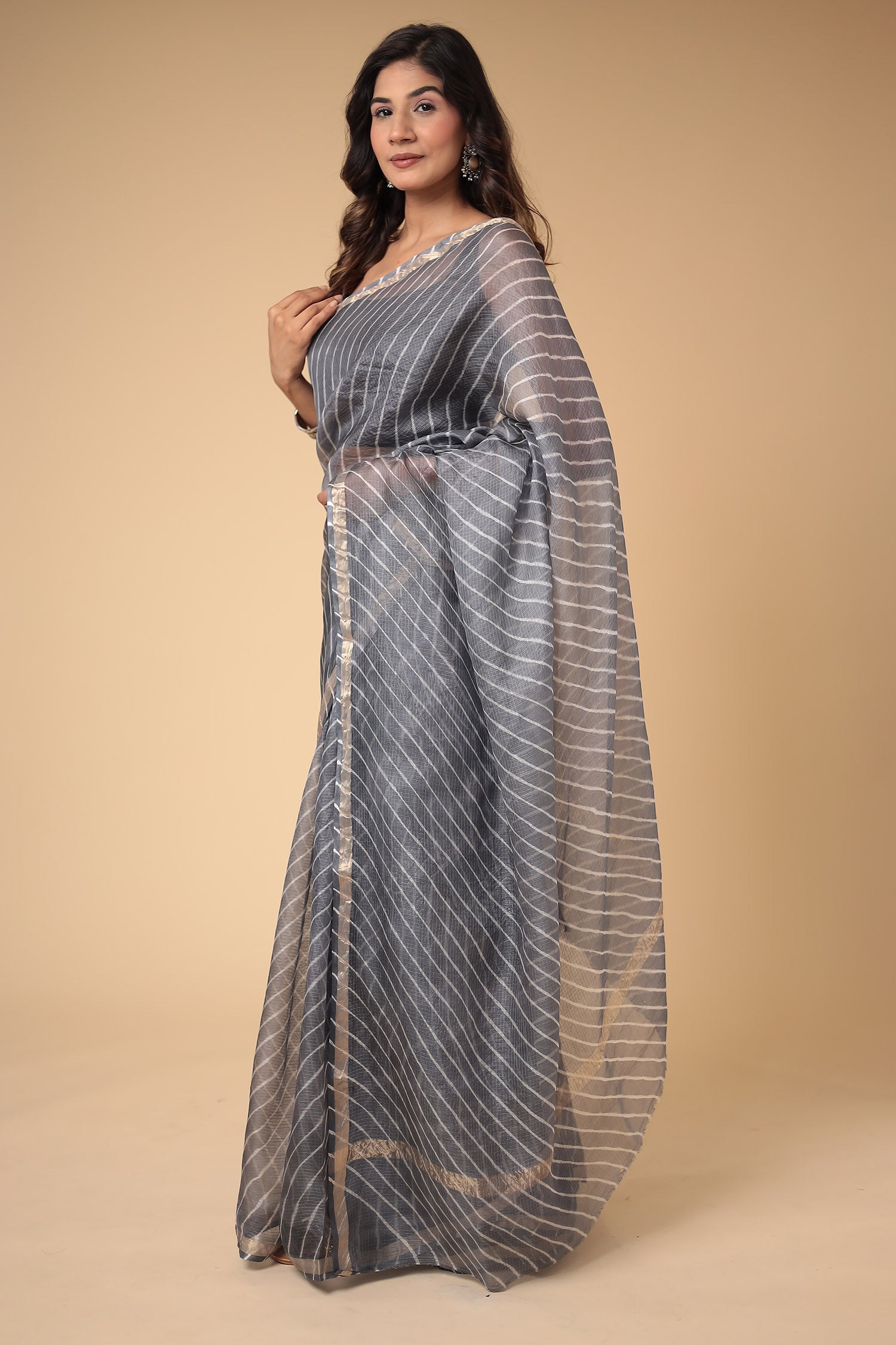 Kota Doria Silk Leheriya Saree