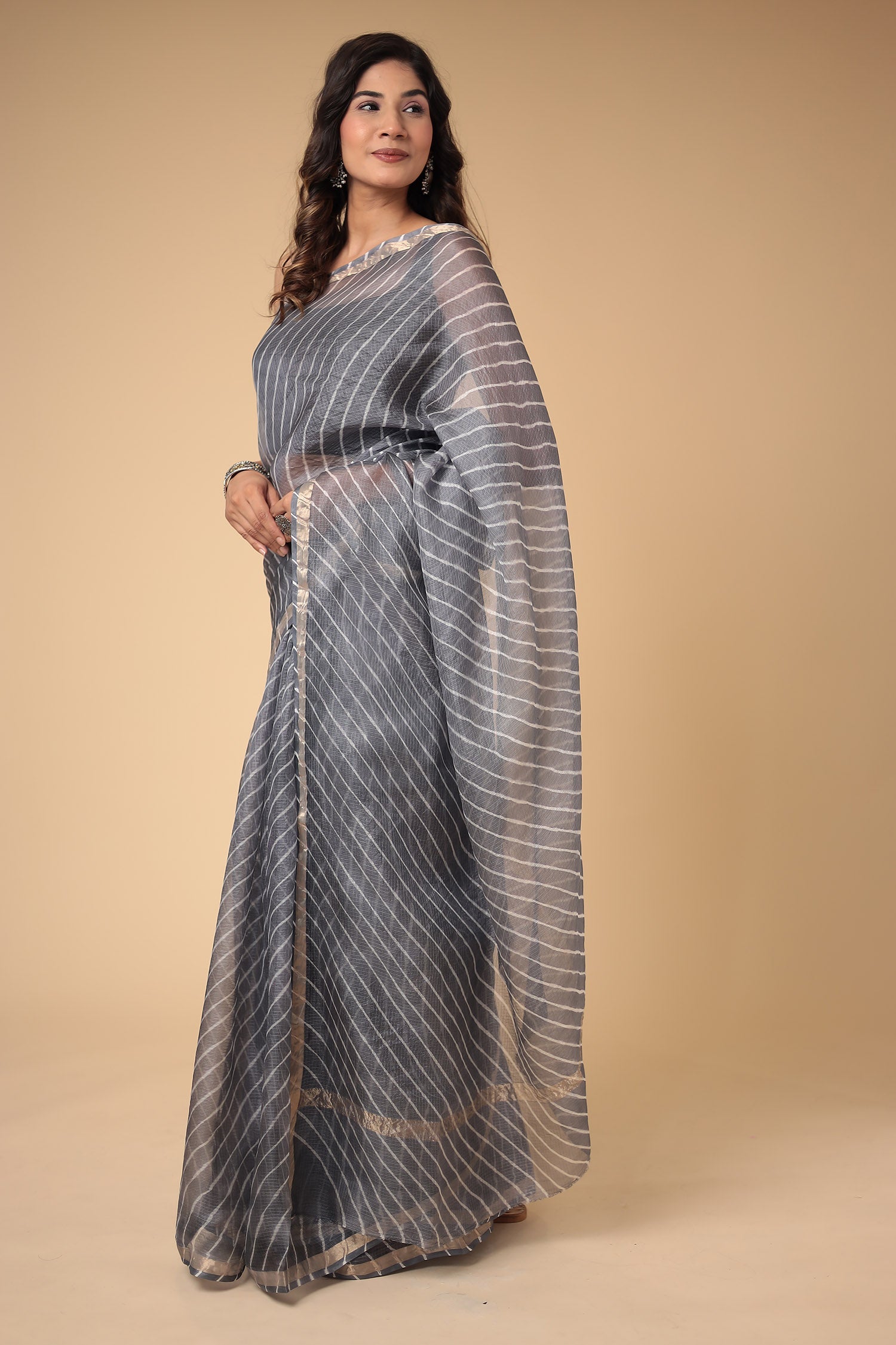 Kota Doria Silk Leheriya Saree