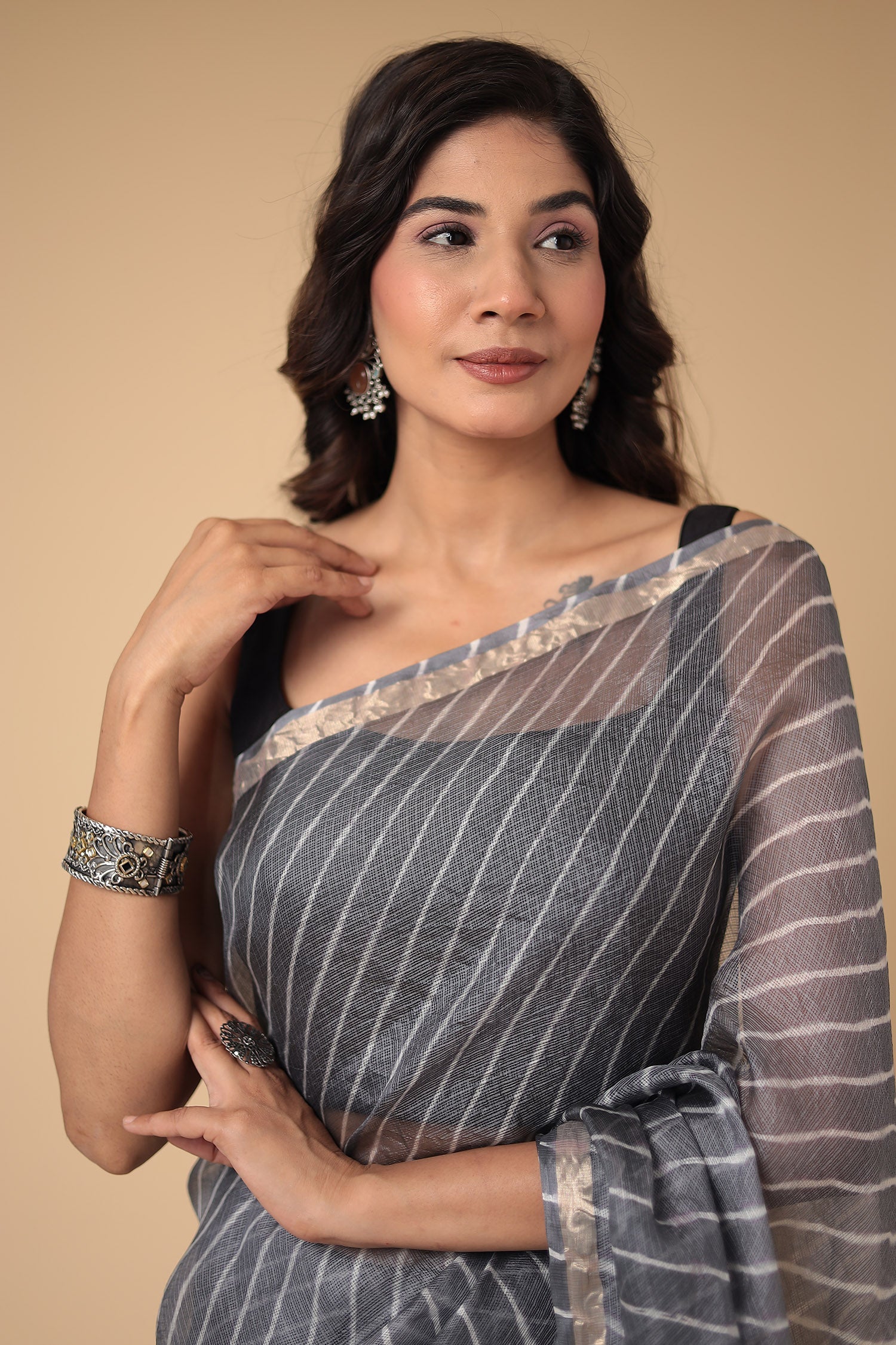 Kota Doria Silk Leheriya Saree