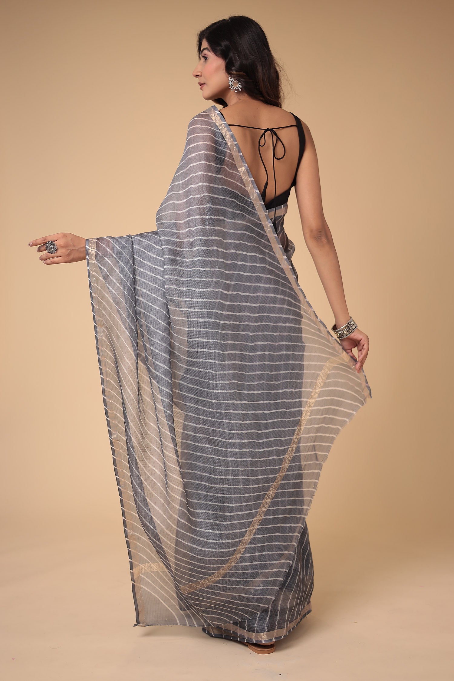 Kota Doria Silk Leheriya Saree