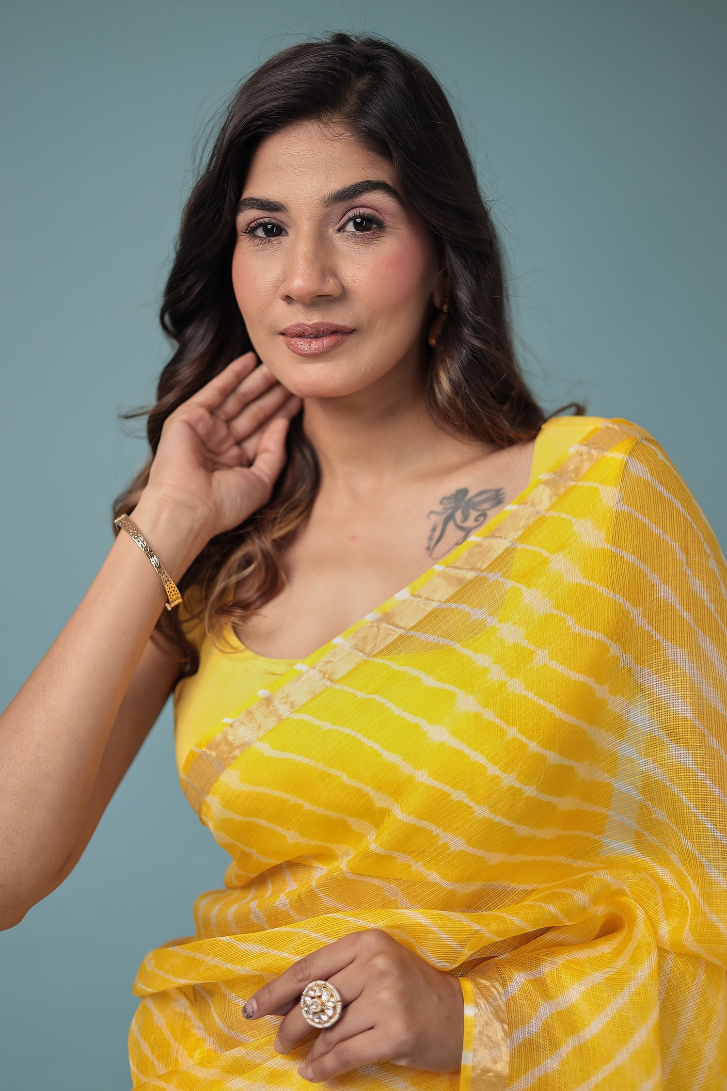 Kota Doria Silk Leheriya Saree