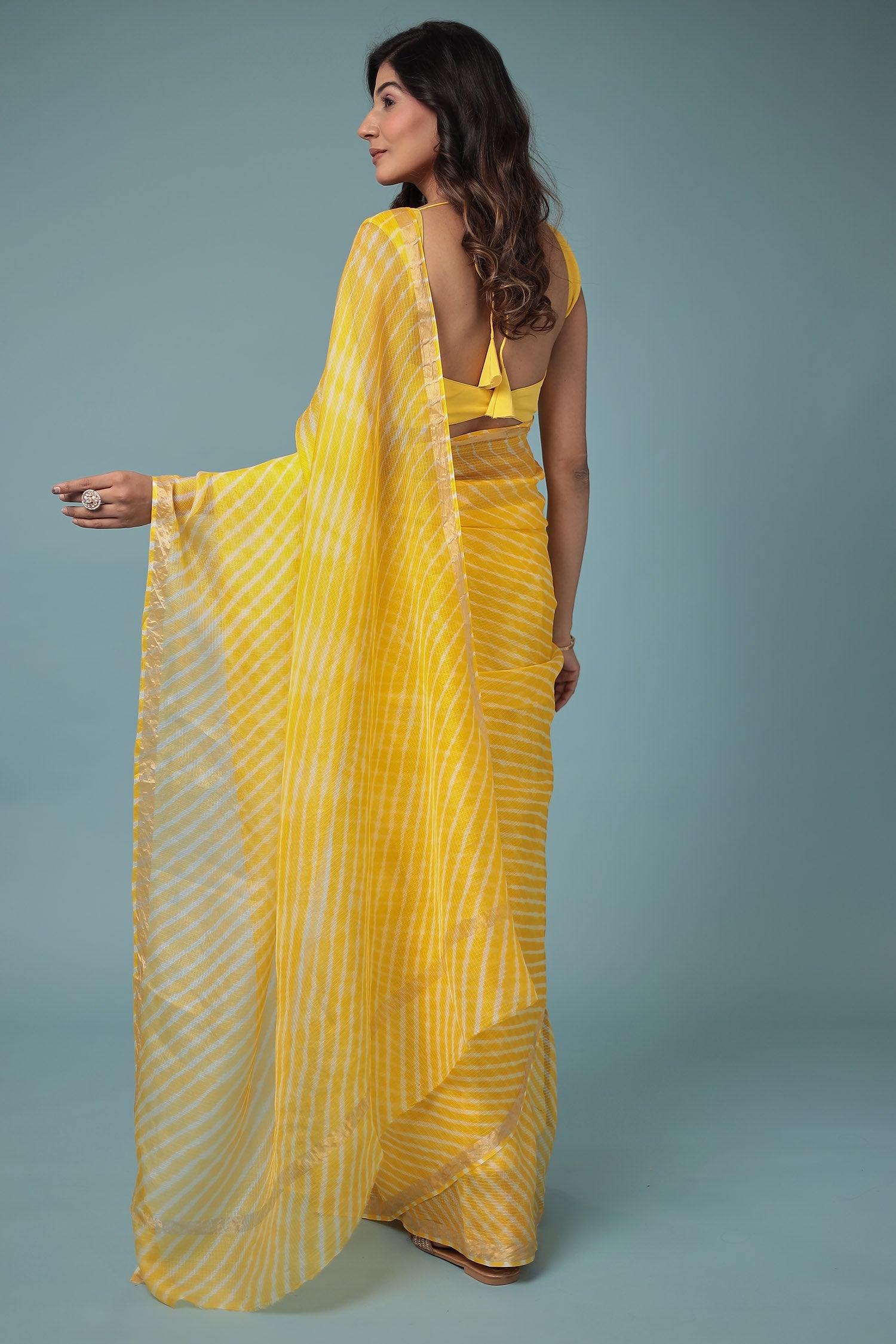 Kota Doria Silk Leheriya Saree