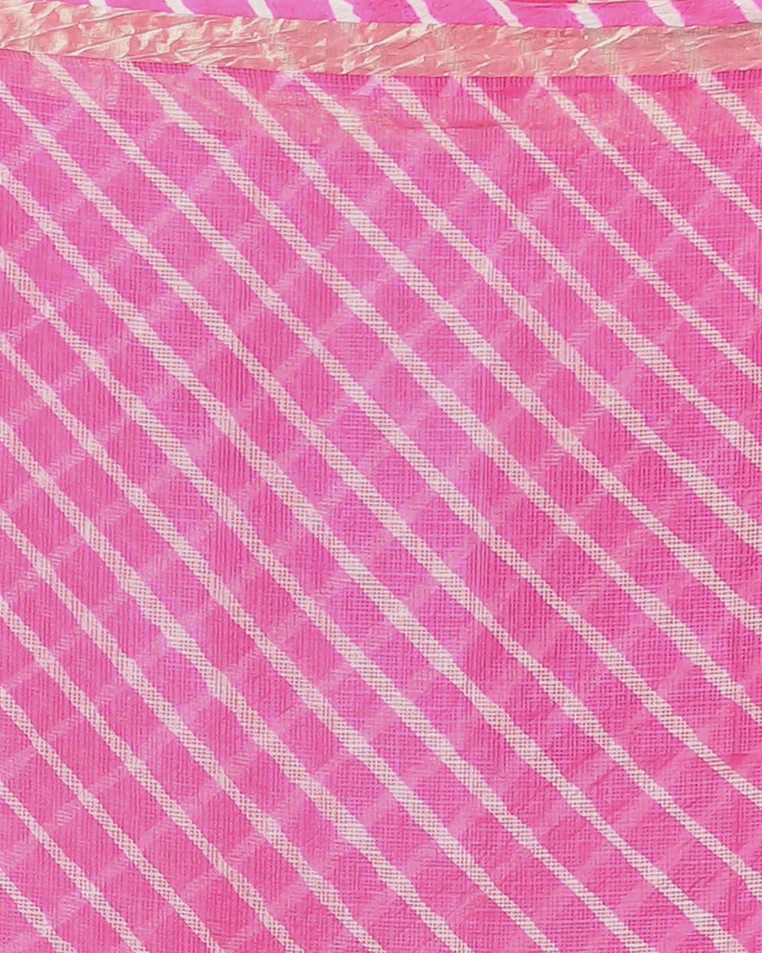 Kota Doria Silk Leheriya Saree with Zari work.