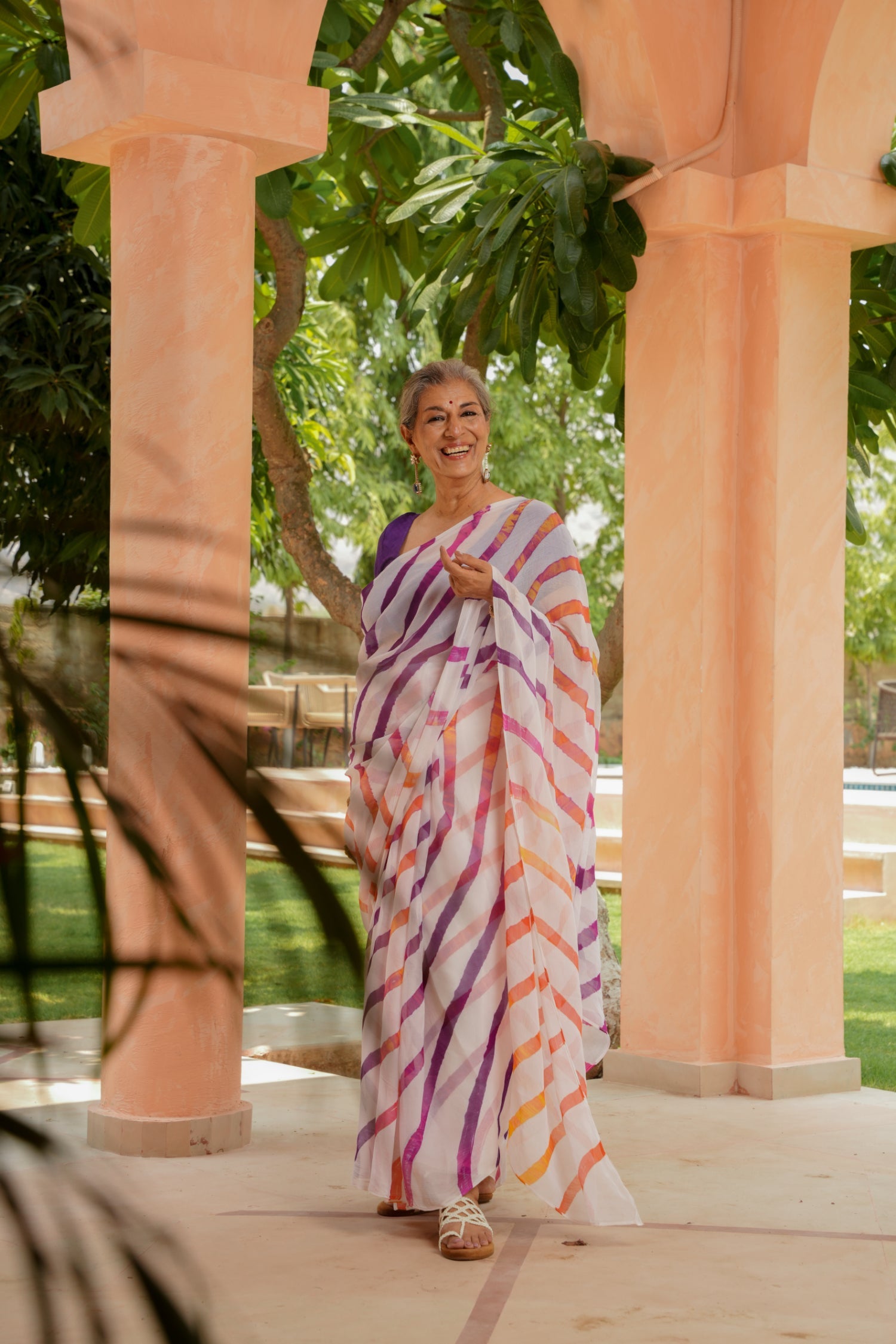 Leheriya Chiffon Saree
