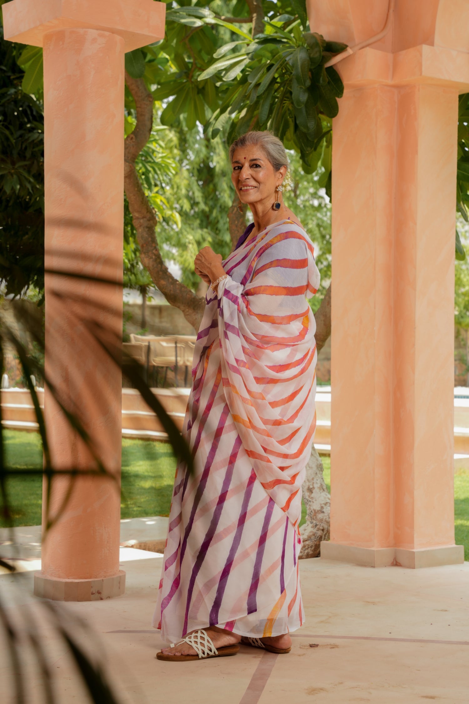 Leheriya Chiffon Saree