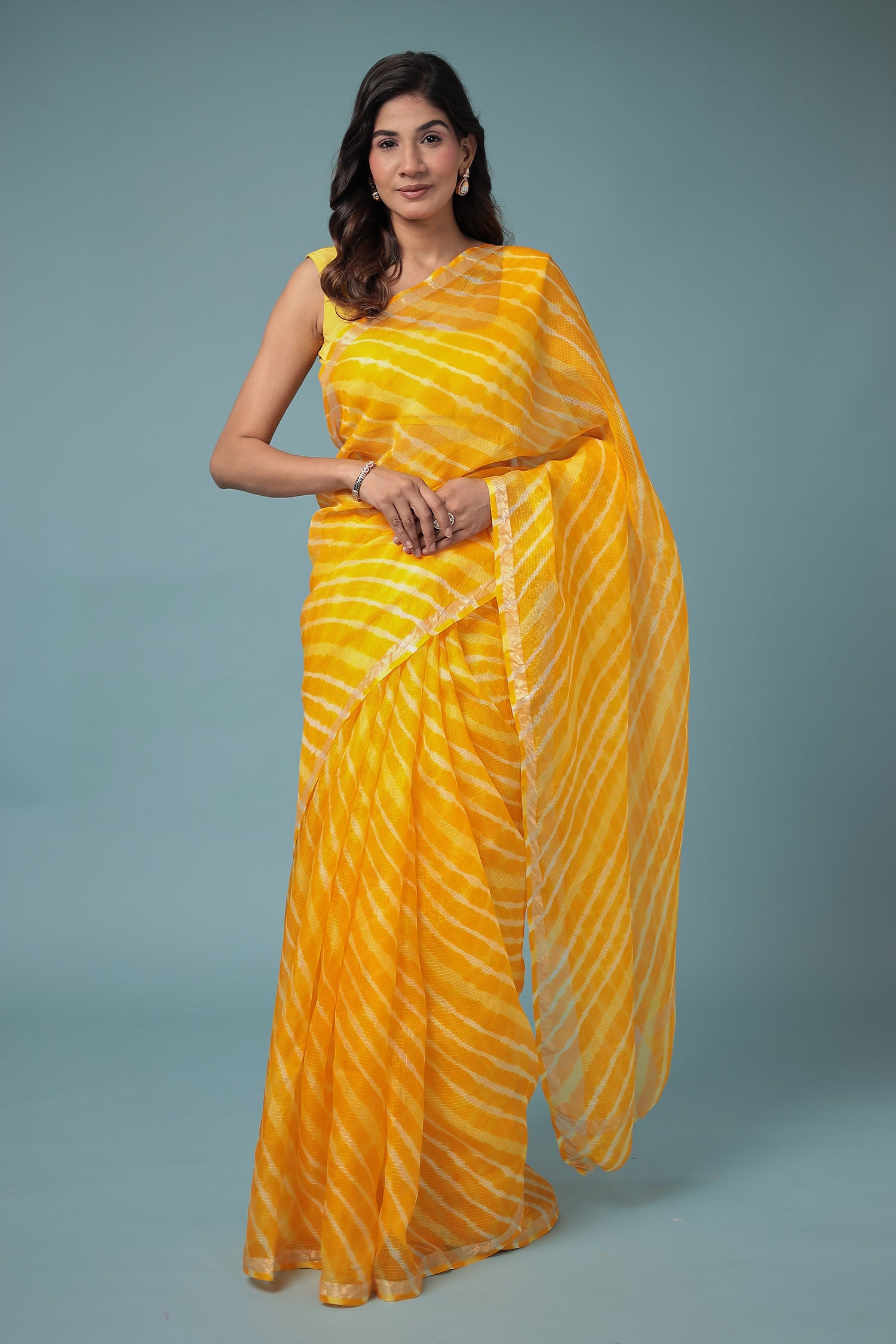 Kota Doria Silk Leheriya Saree