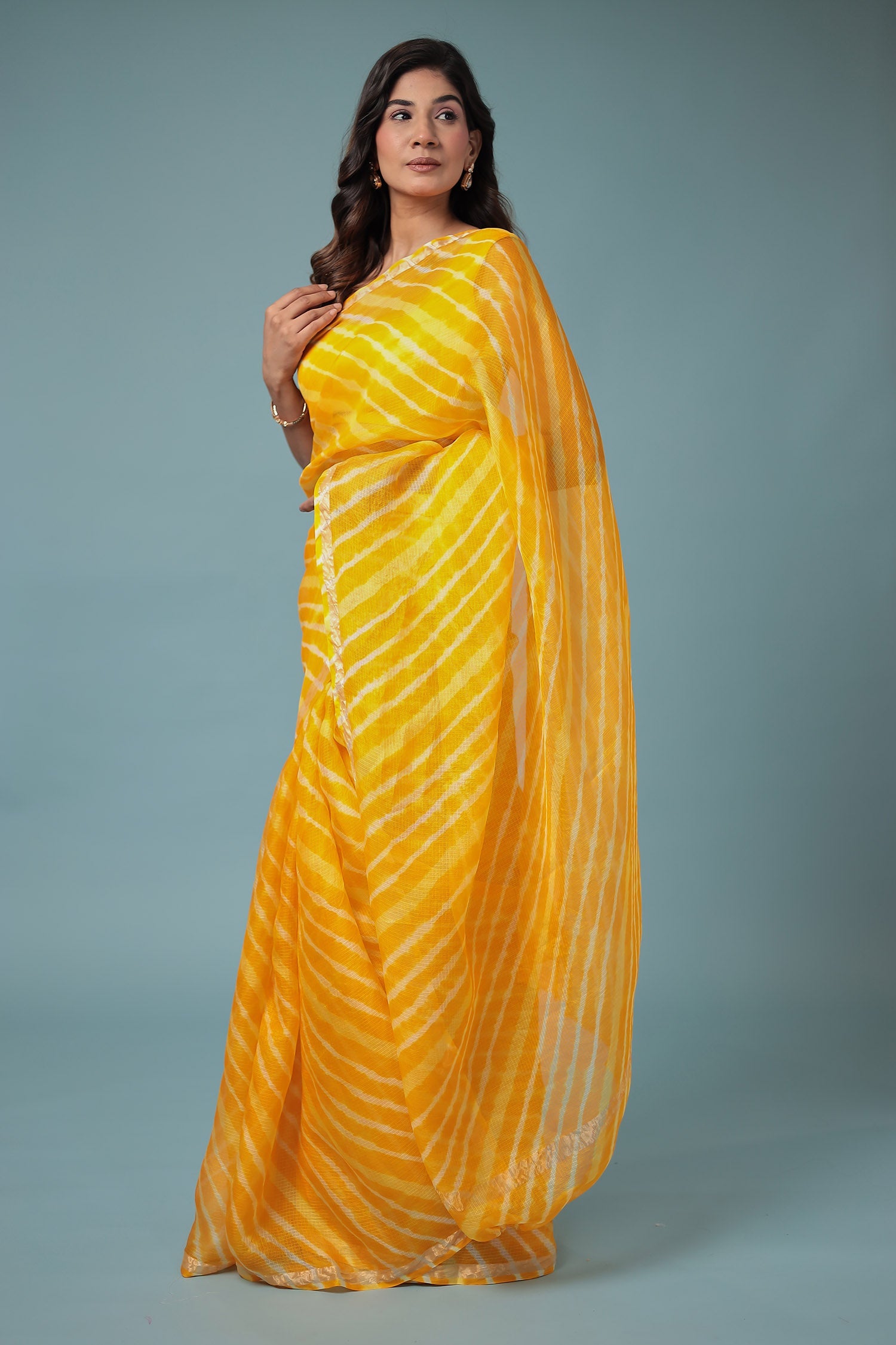 Kota Doria Silk Leheriya Saree