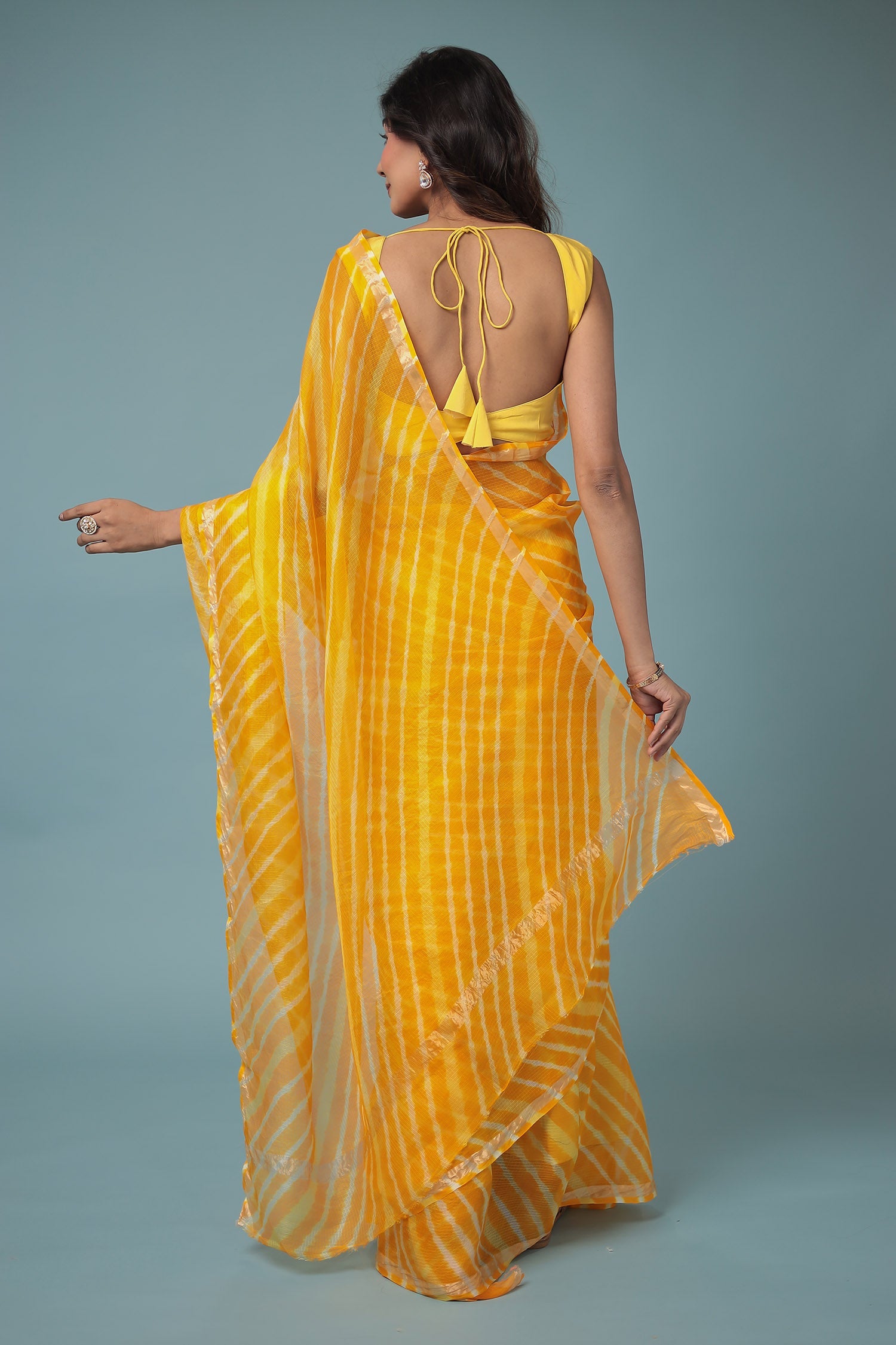 Kota Doria Silk Leheriya Saree