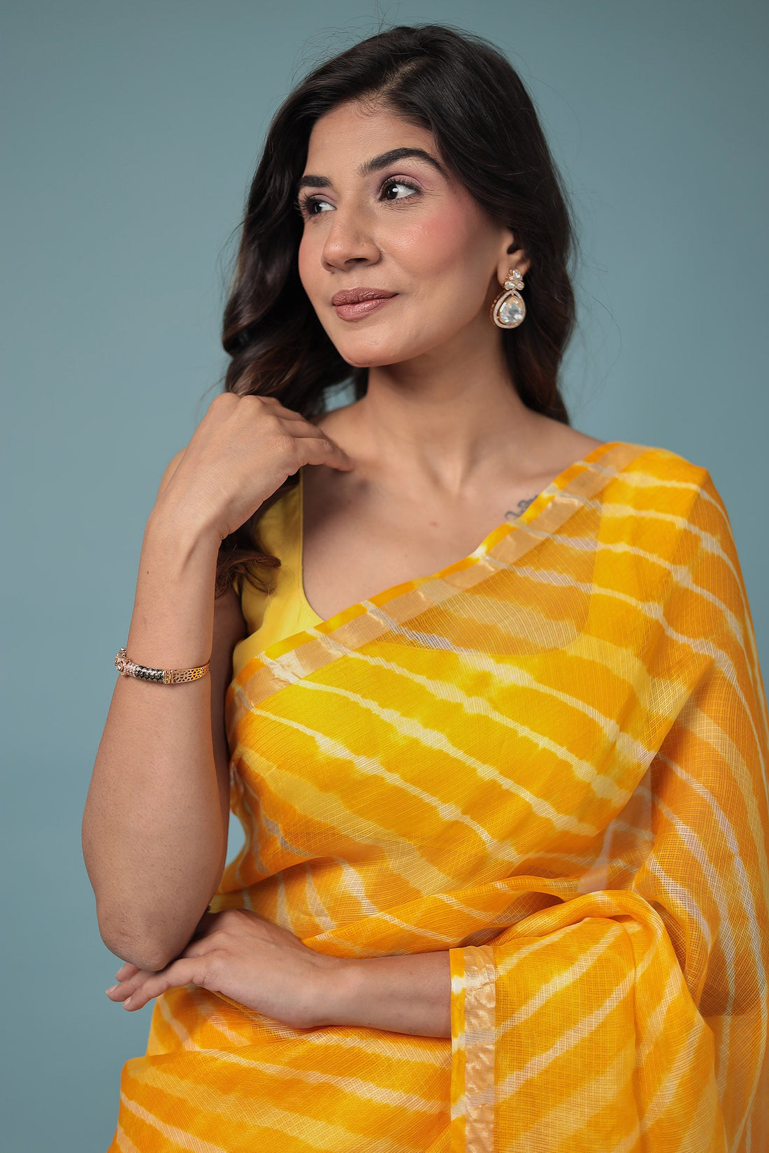 Kota Doria Silk Leheriya Saree