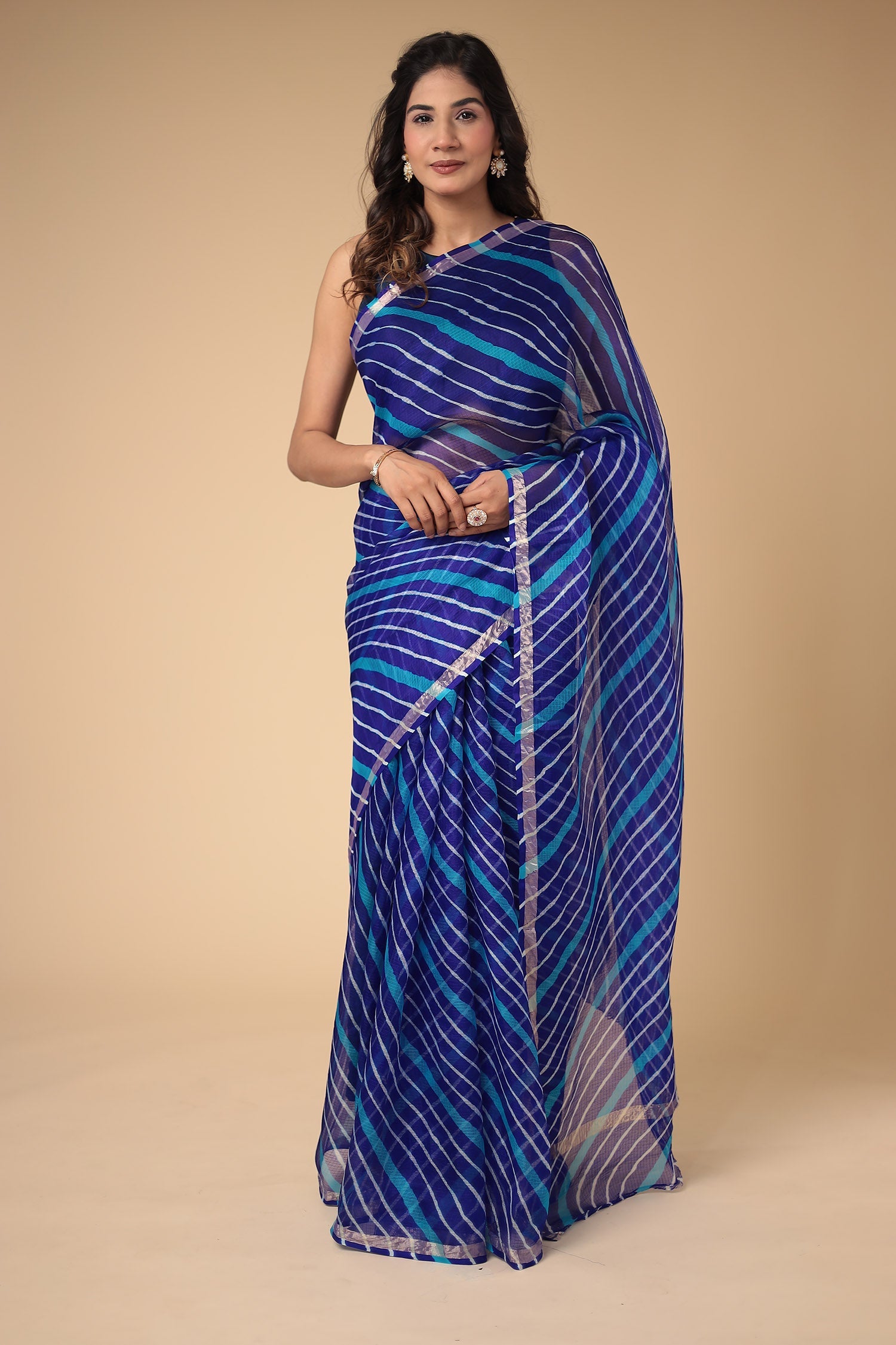 Kota Doria Silk Leheriya Saree